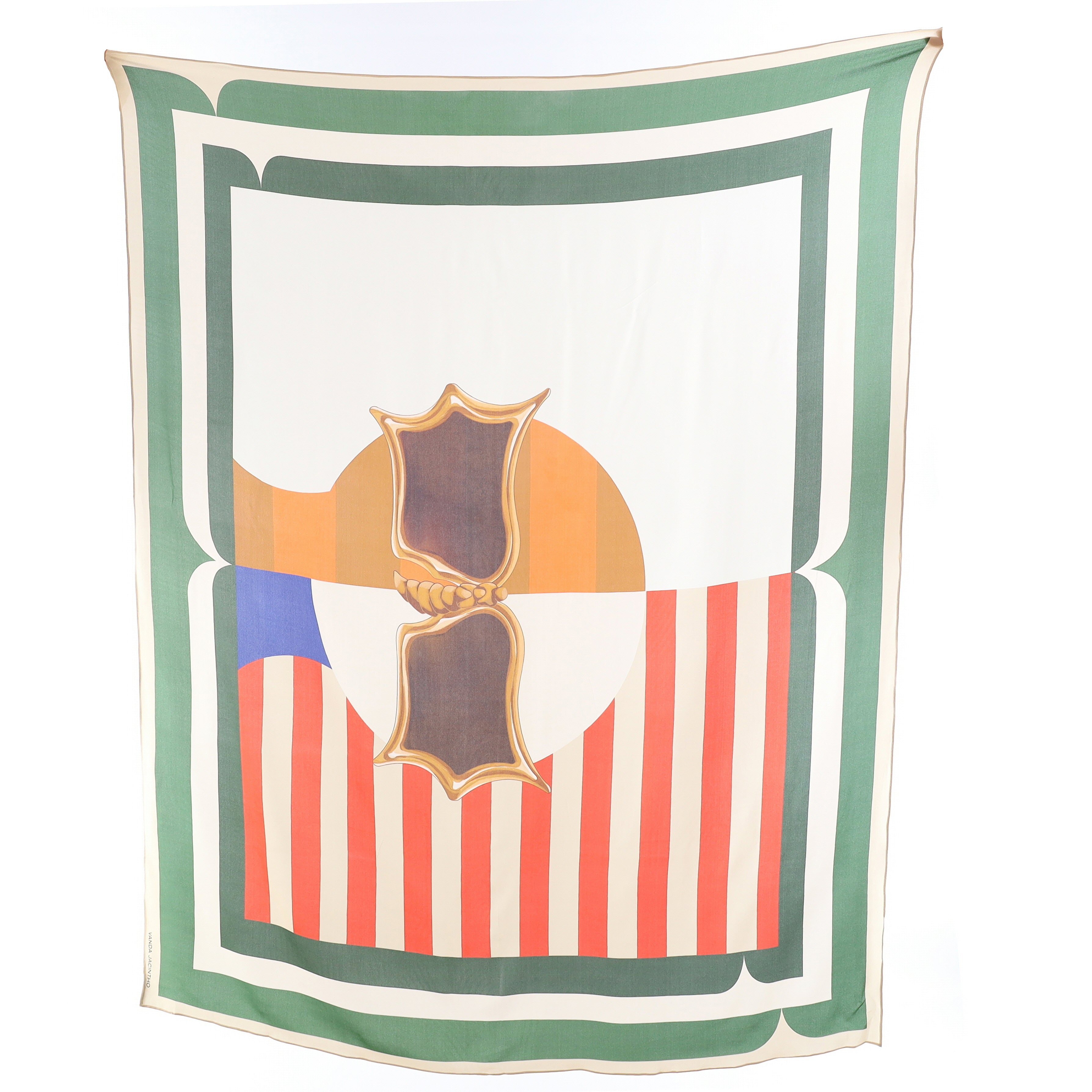 Vanda Jacintho Bright Patterned Silk Scarf