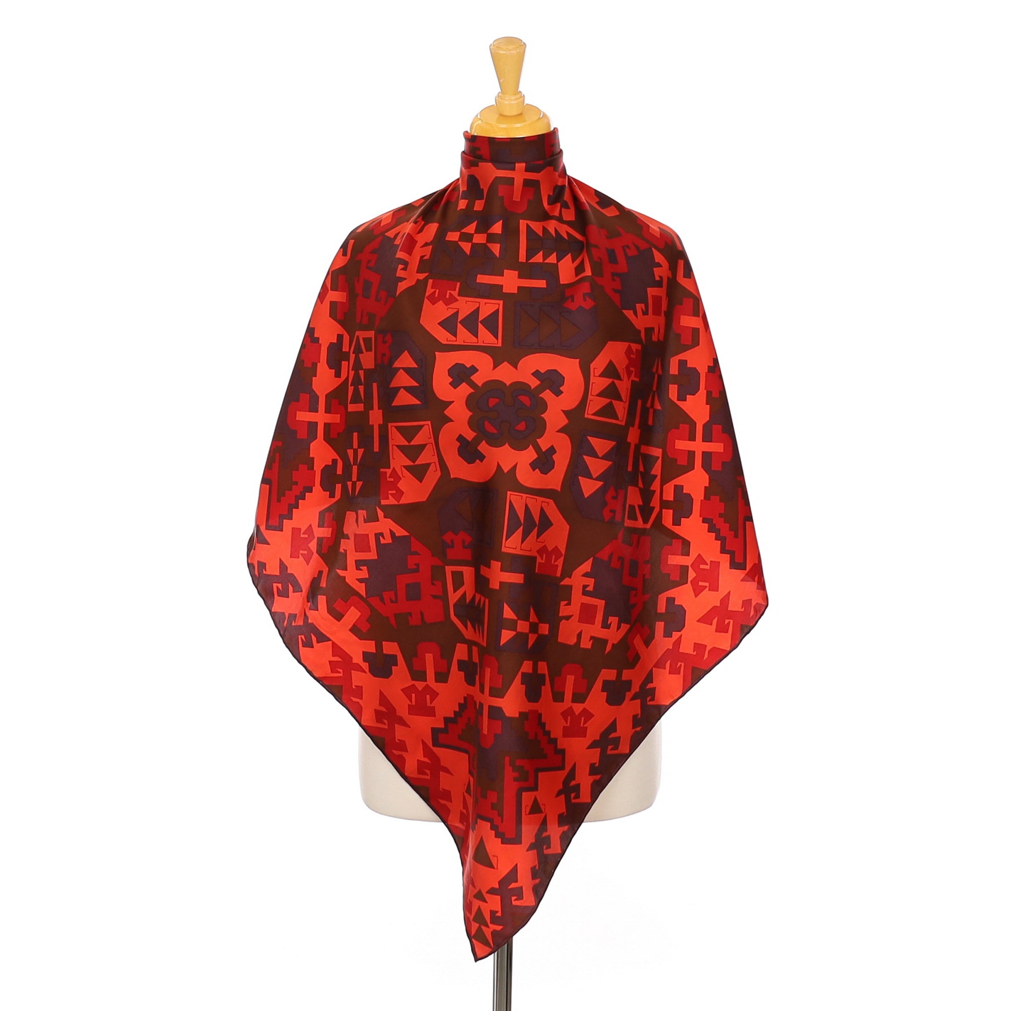 Richard Allan Vintage Red Silk Scarf