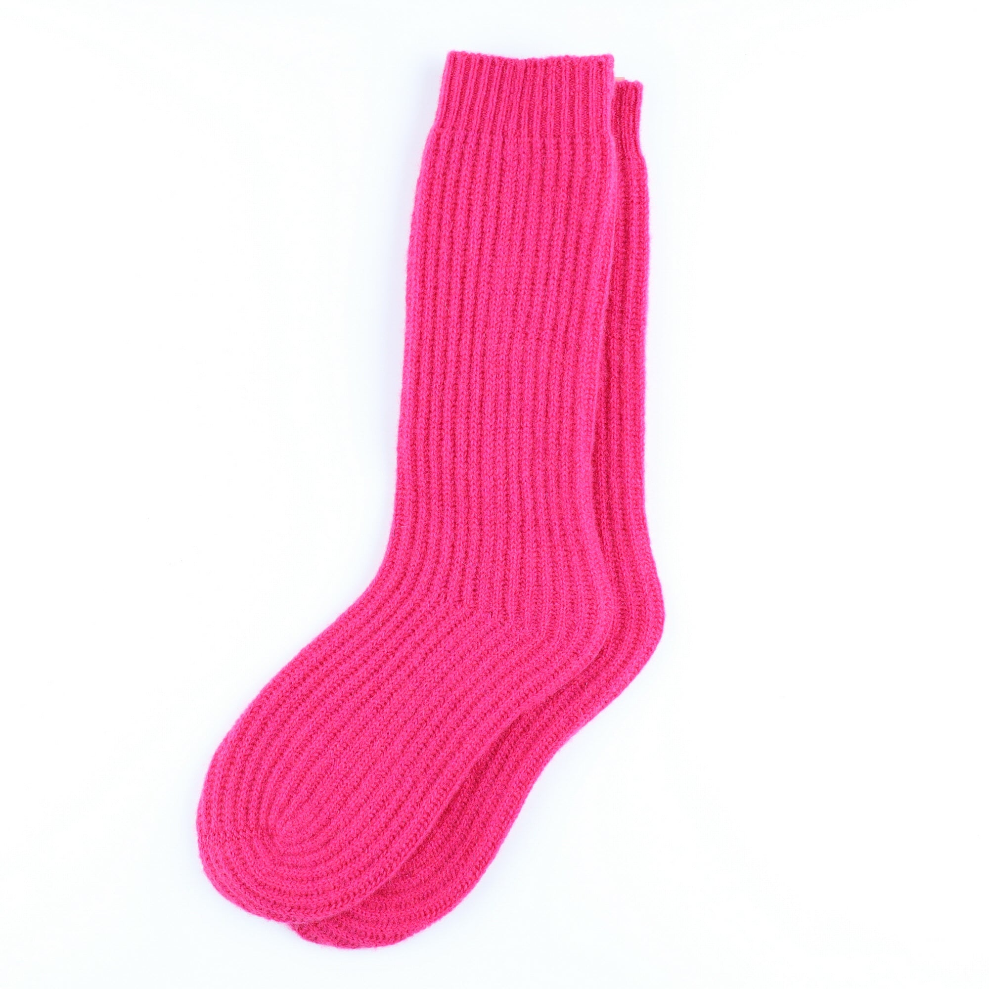 Brand New Scottish Cherry Pink Luxury Cashmere Bed Socks