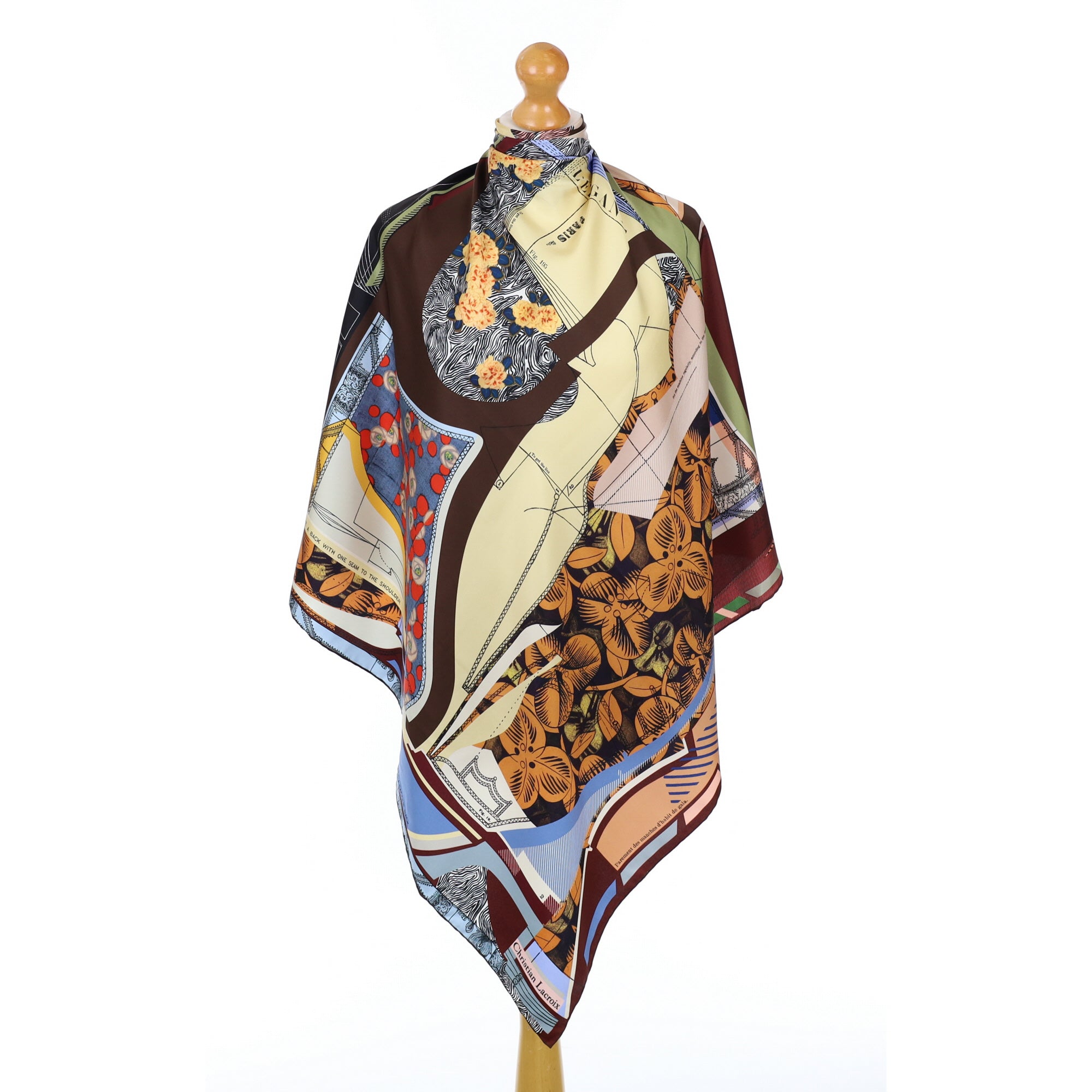 Brand New Christian Lacroix Designer Silk Scarf