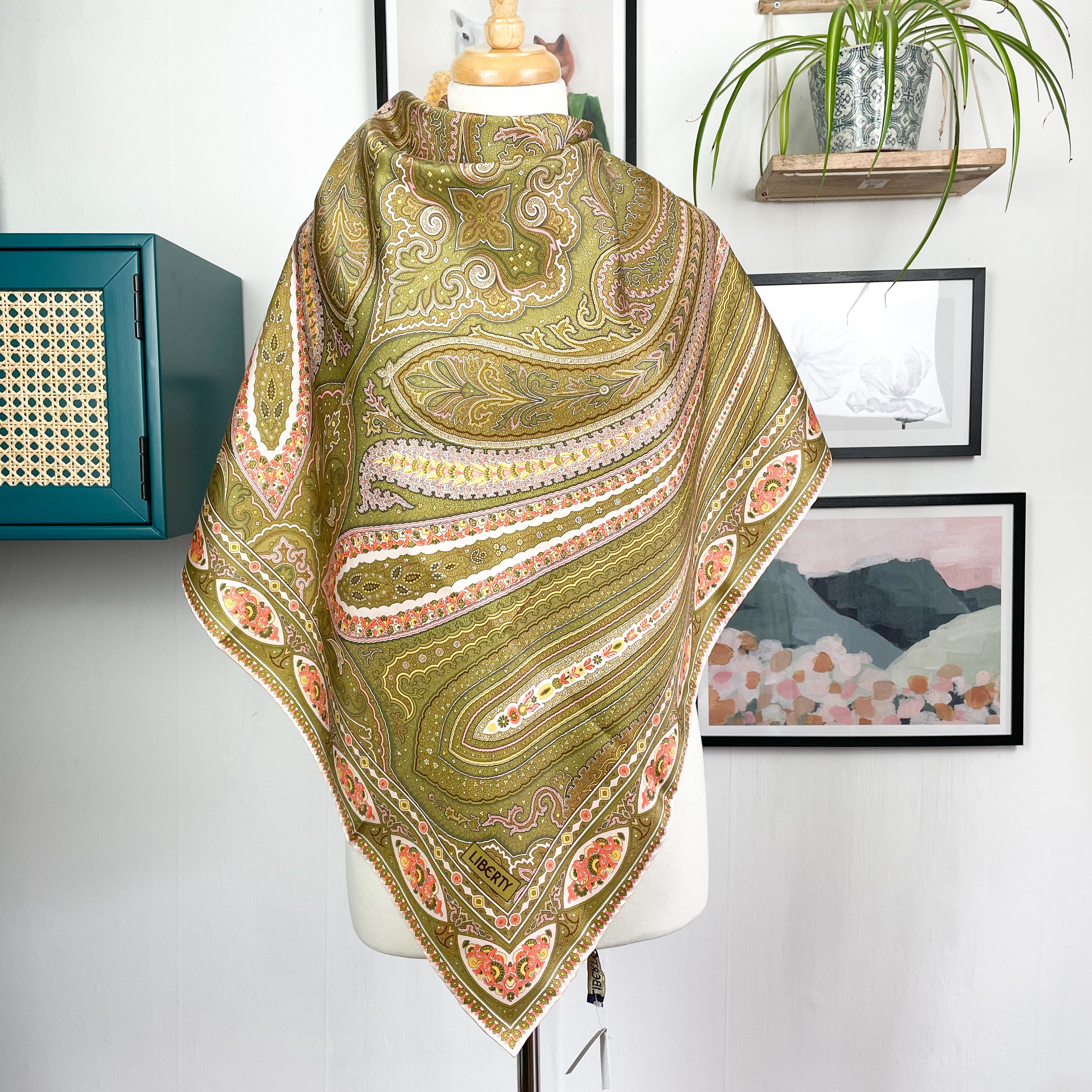 Brand New Large Liberty Designer Silk Scarf