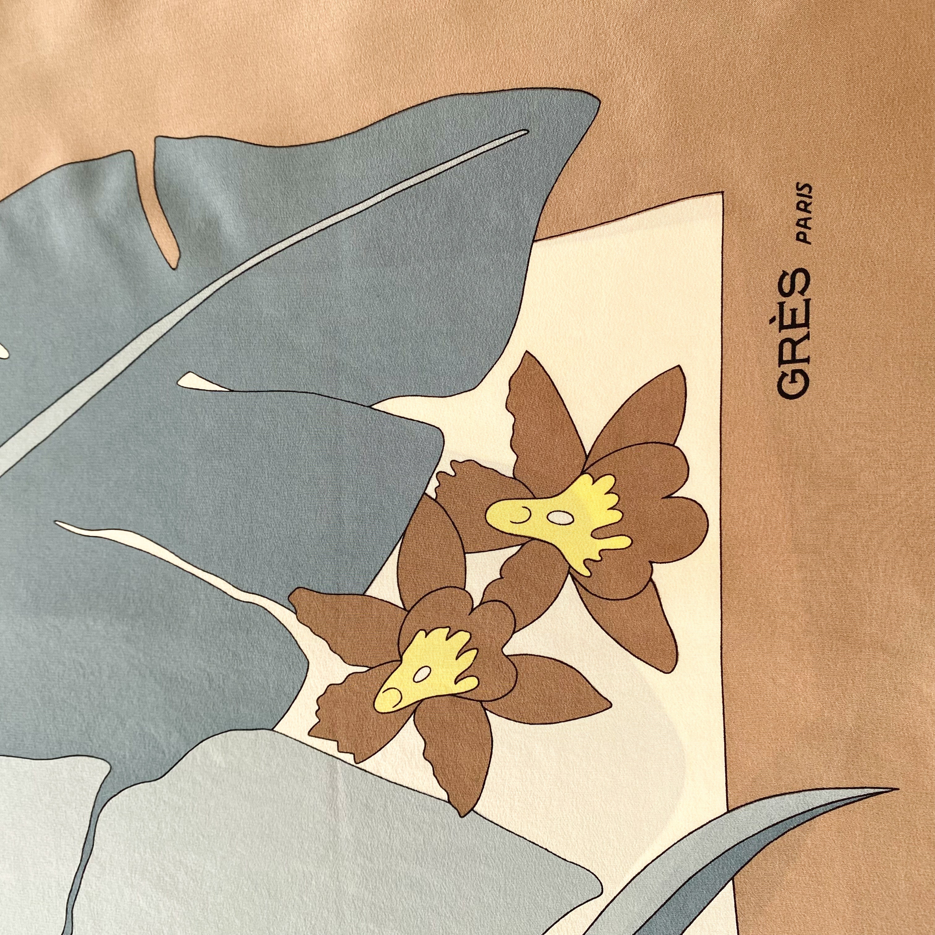 1970s Grès Paris Vintage Silk Scarf