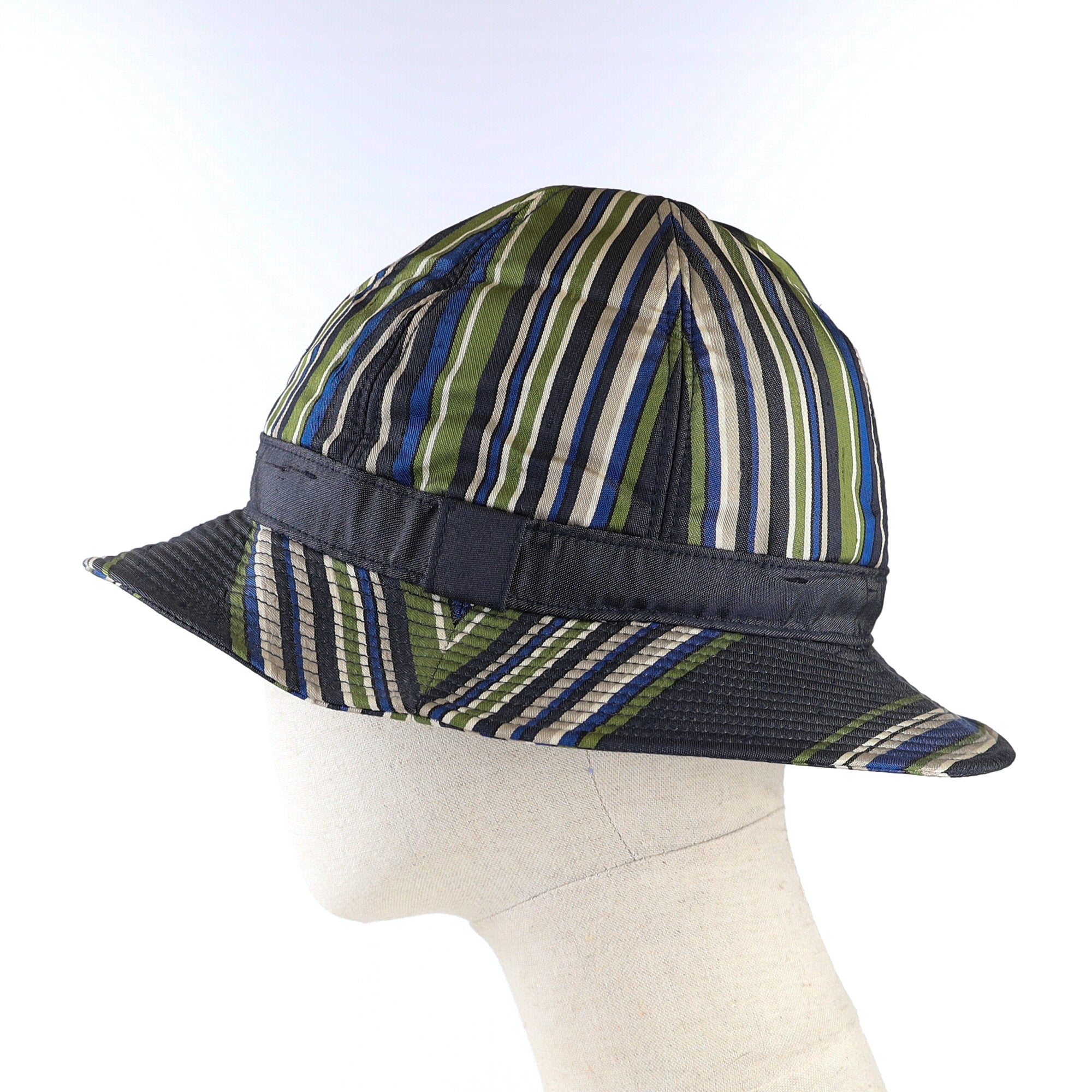 Hermès Striped Vintage Silk Sun Hat