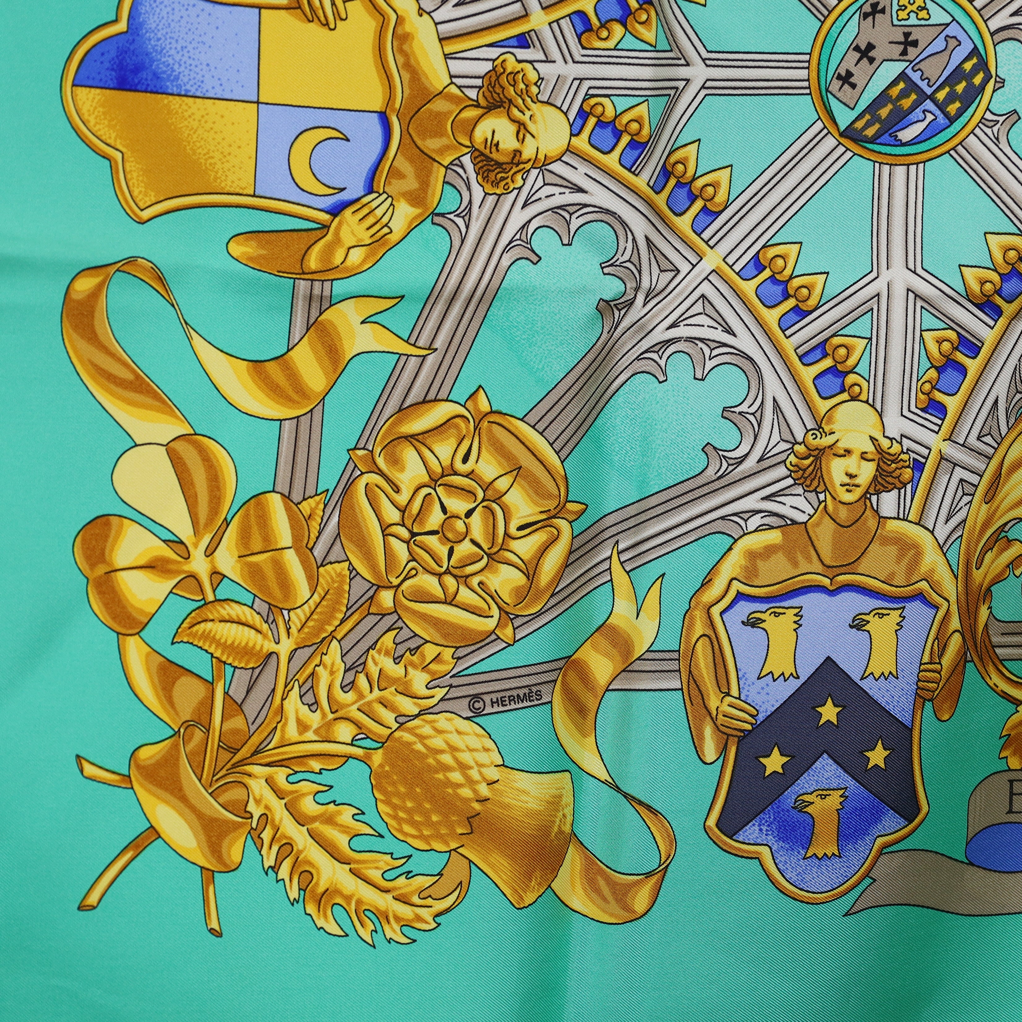 Hermès British Heraldry Silk Scarf