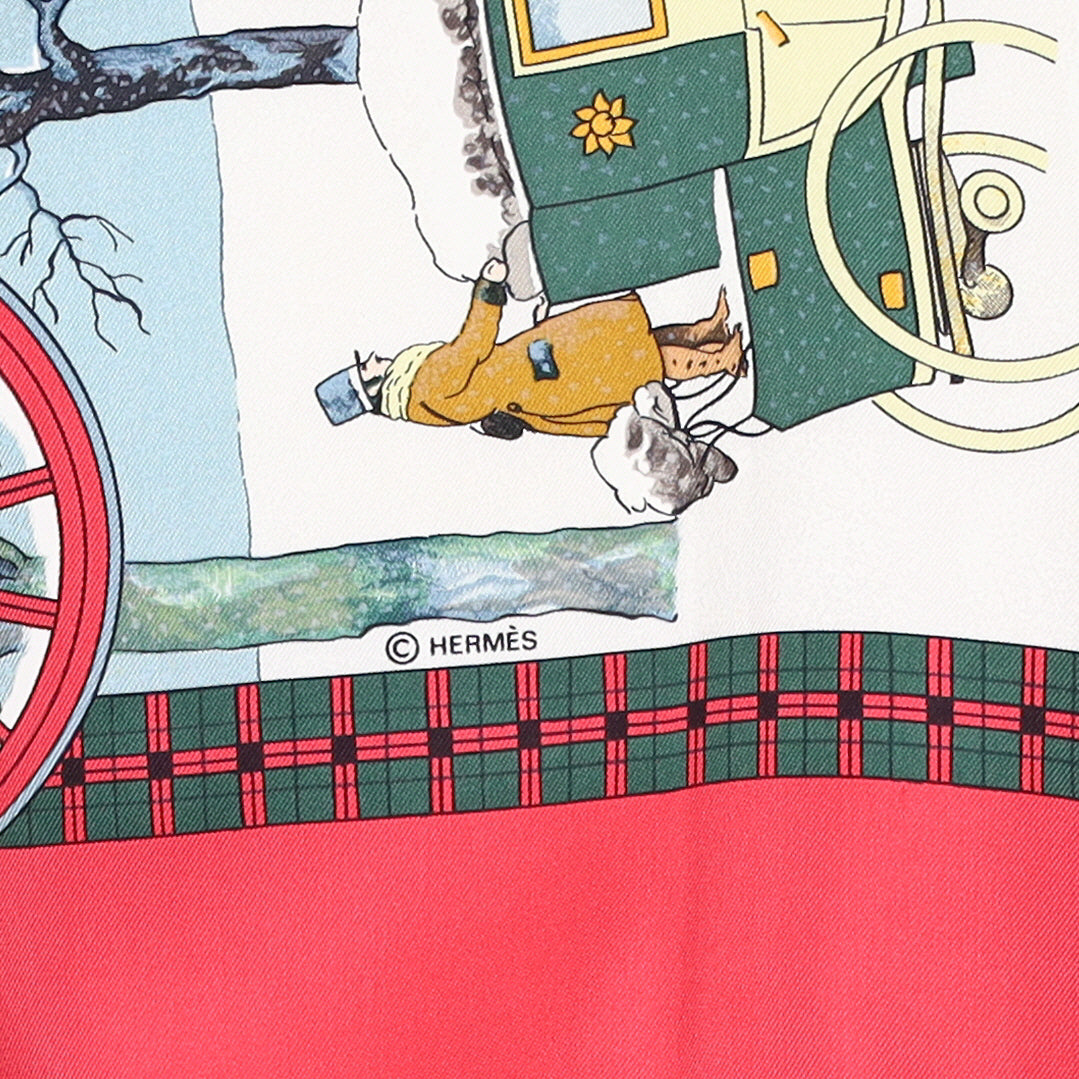 Hermès L’hiver en Poste Silk Scarf