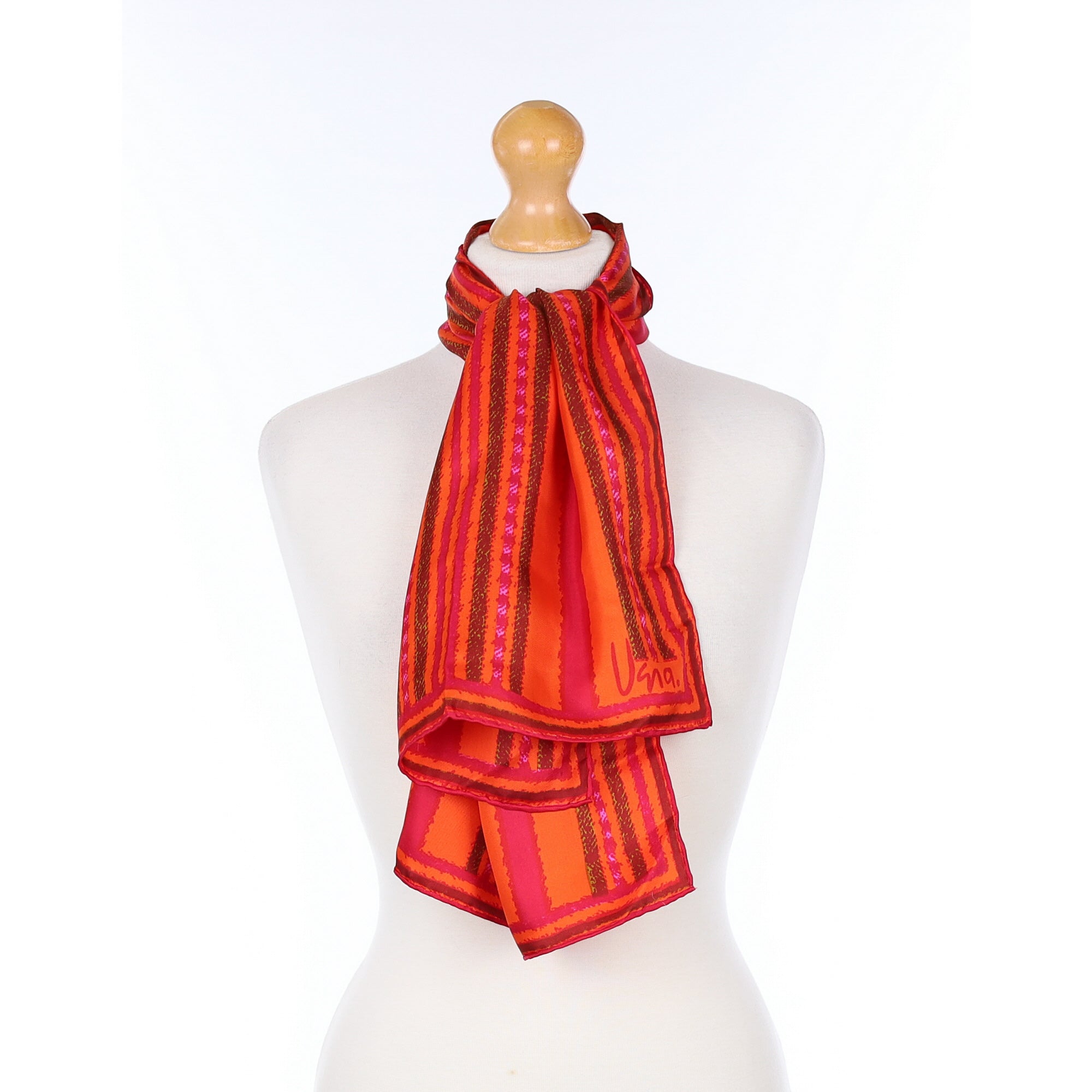 1970’s Vera Striped Vintage Silk Scarf