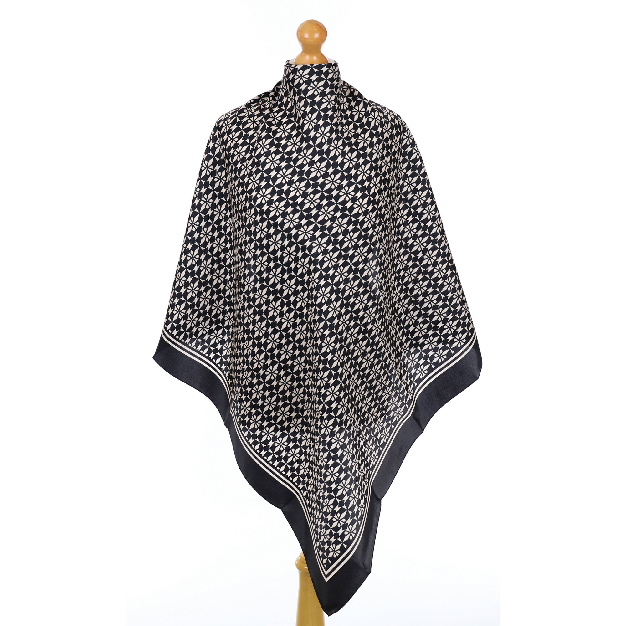 Immaculate Italian Monochrome Silk Scarf