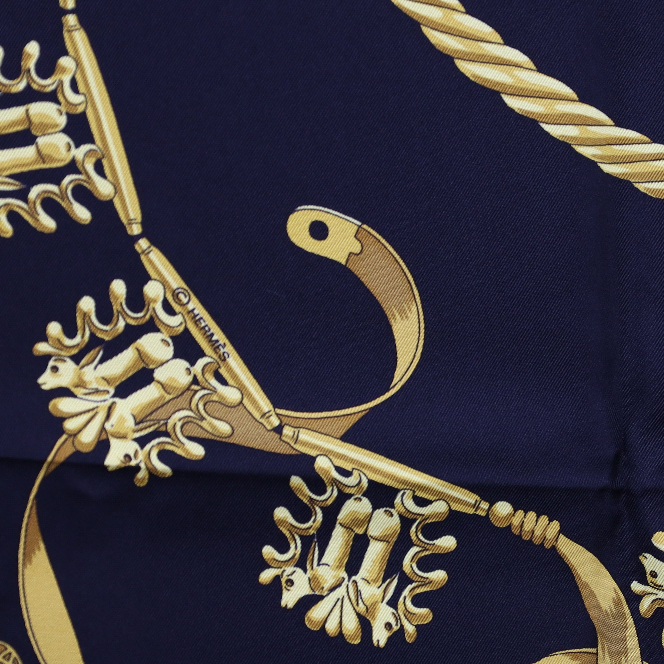 Hermès Les Cavaliers D’or Silk Scarf