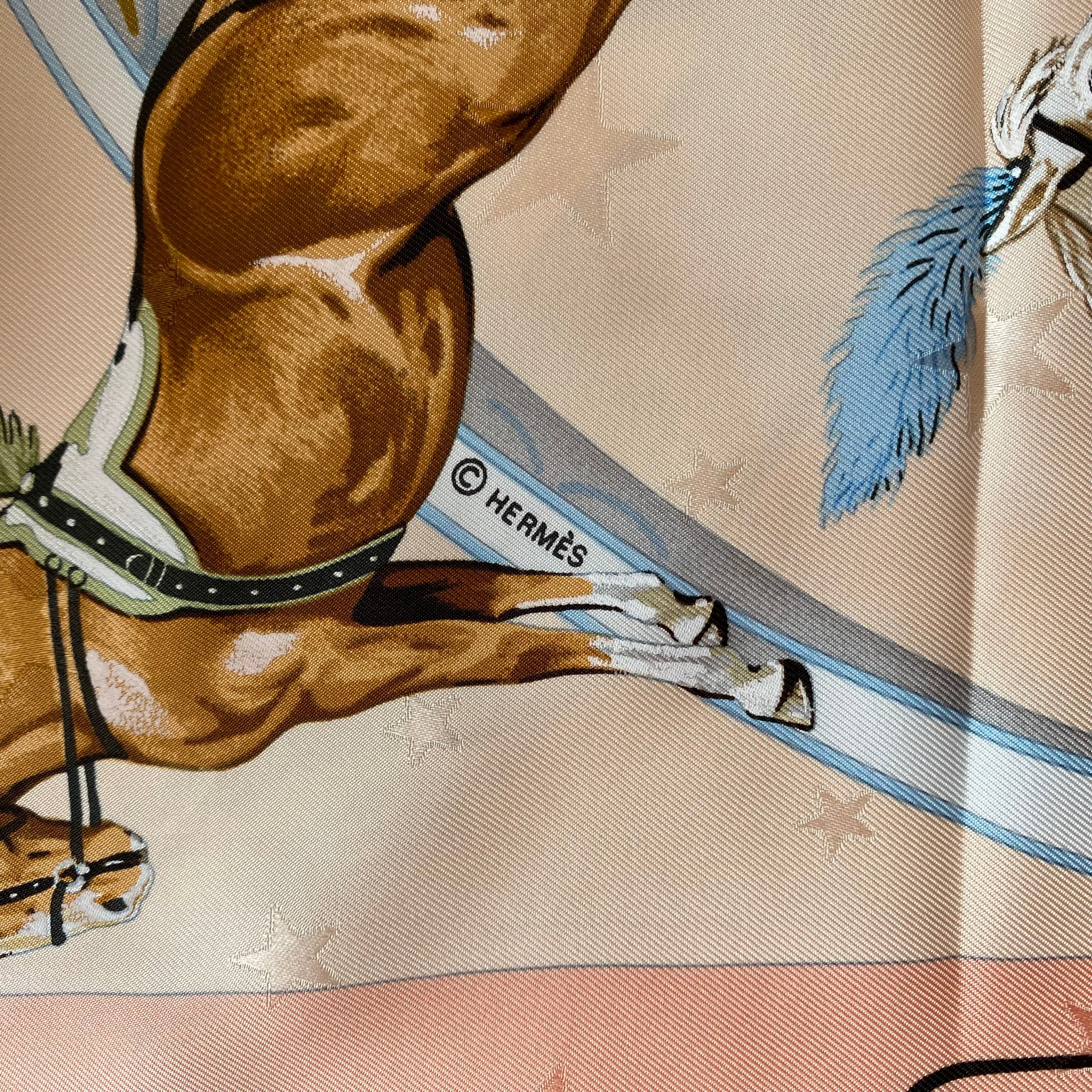 Hermès En Piste Silk Scarf