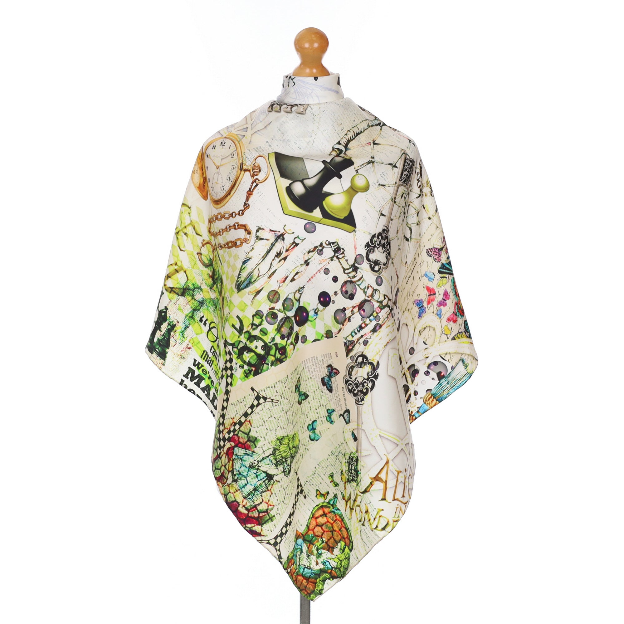 Alice In Wonderland Abstract Silk Scarf