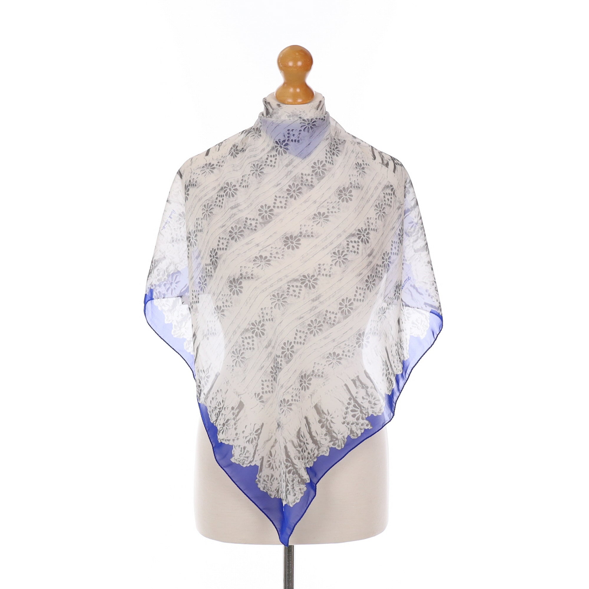 Paul Smith Grey and Blue Designer Silk Scarf