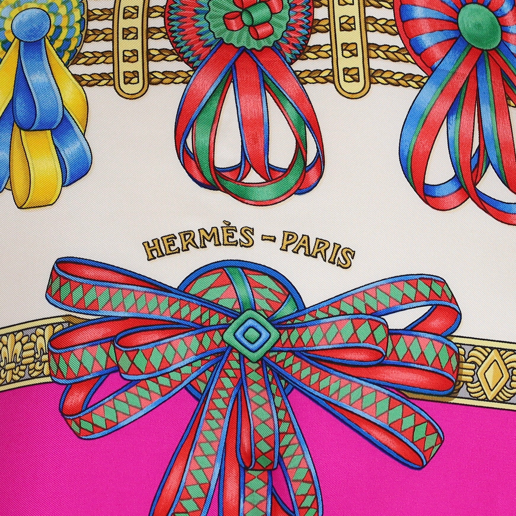 Pristine Hermès Les Rubans Du Cheval Silk Scarf