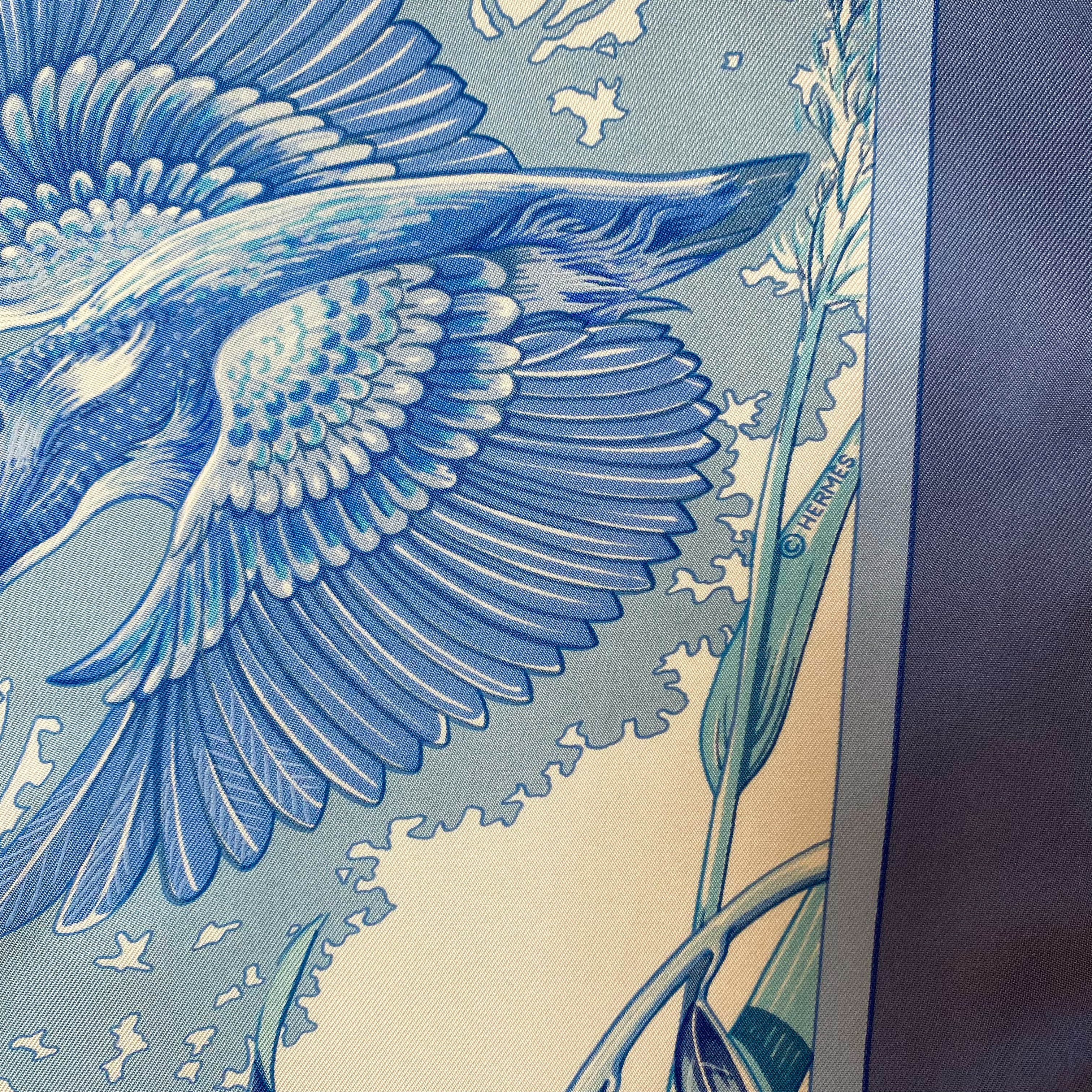 Immaculate Boxed Hermès Au Bord De L’eau Silk Scarf