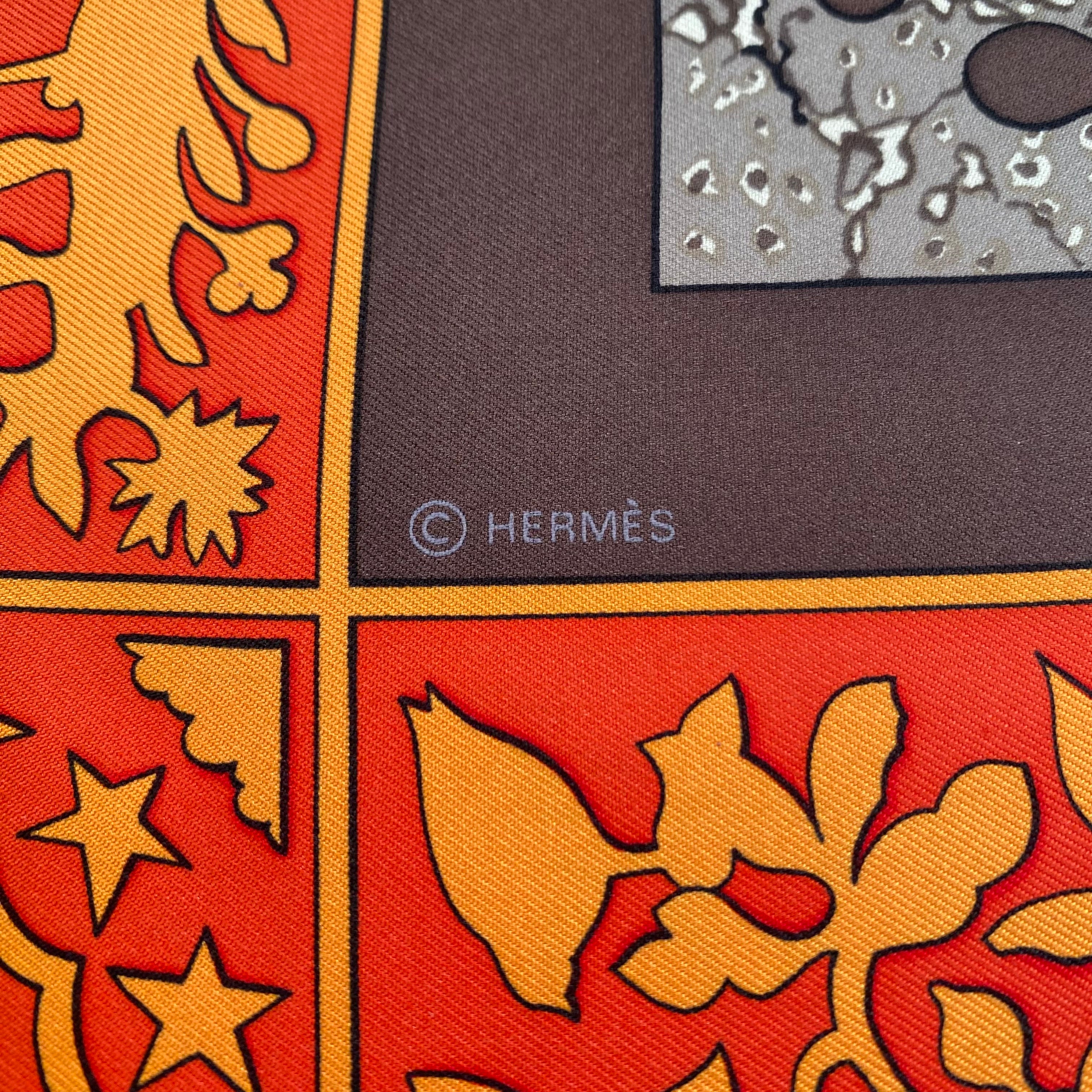 Pristine Hermès Early America II Silk Scarf Quite Rare