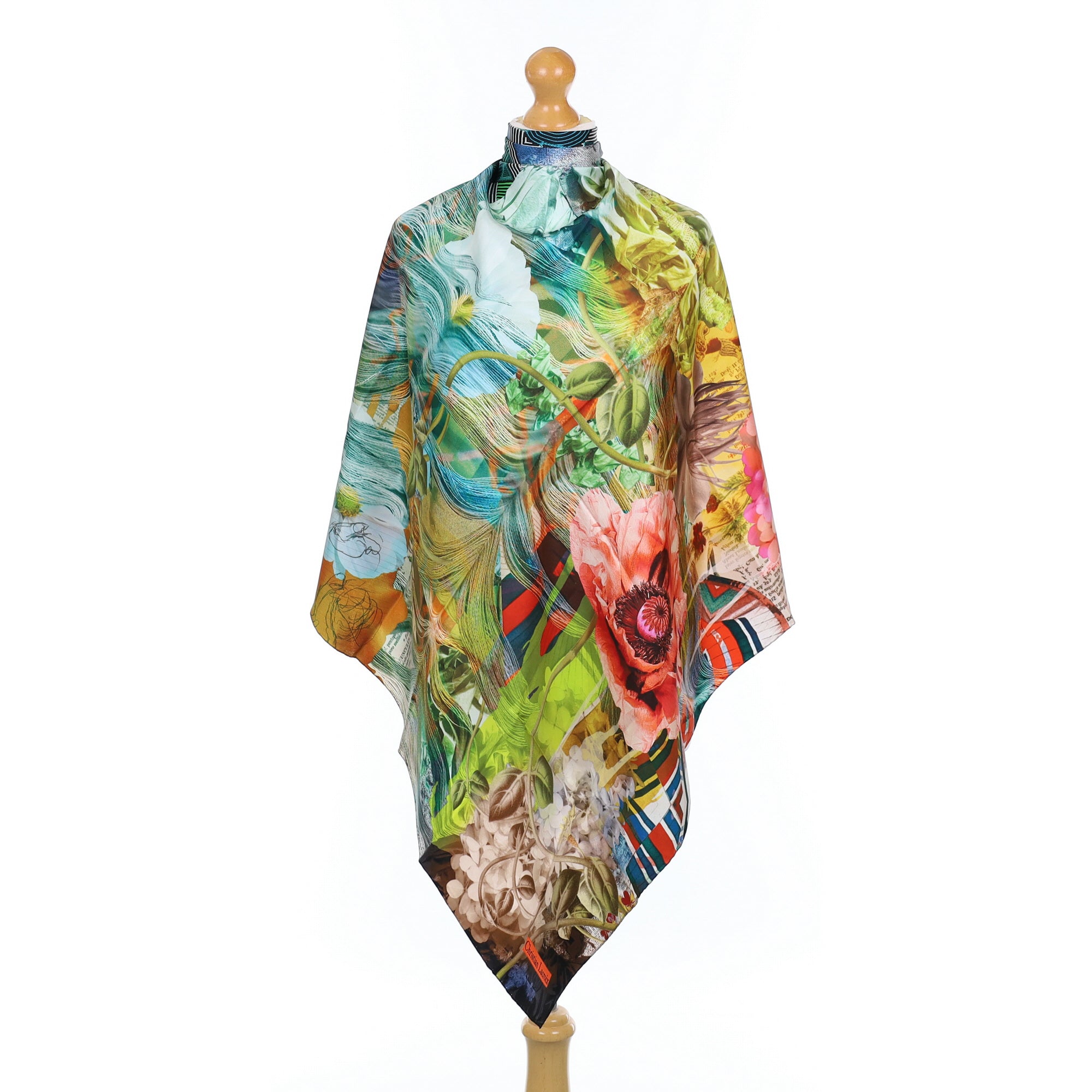 Christian Lacroix Multicoloured Abstract Silk Scarf