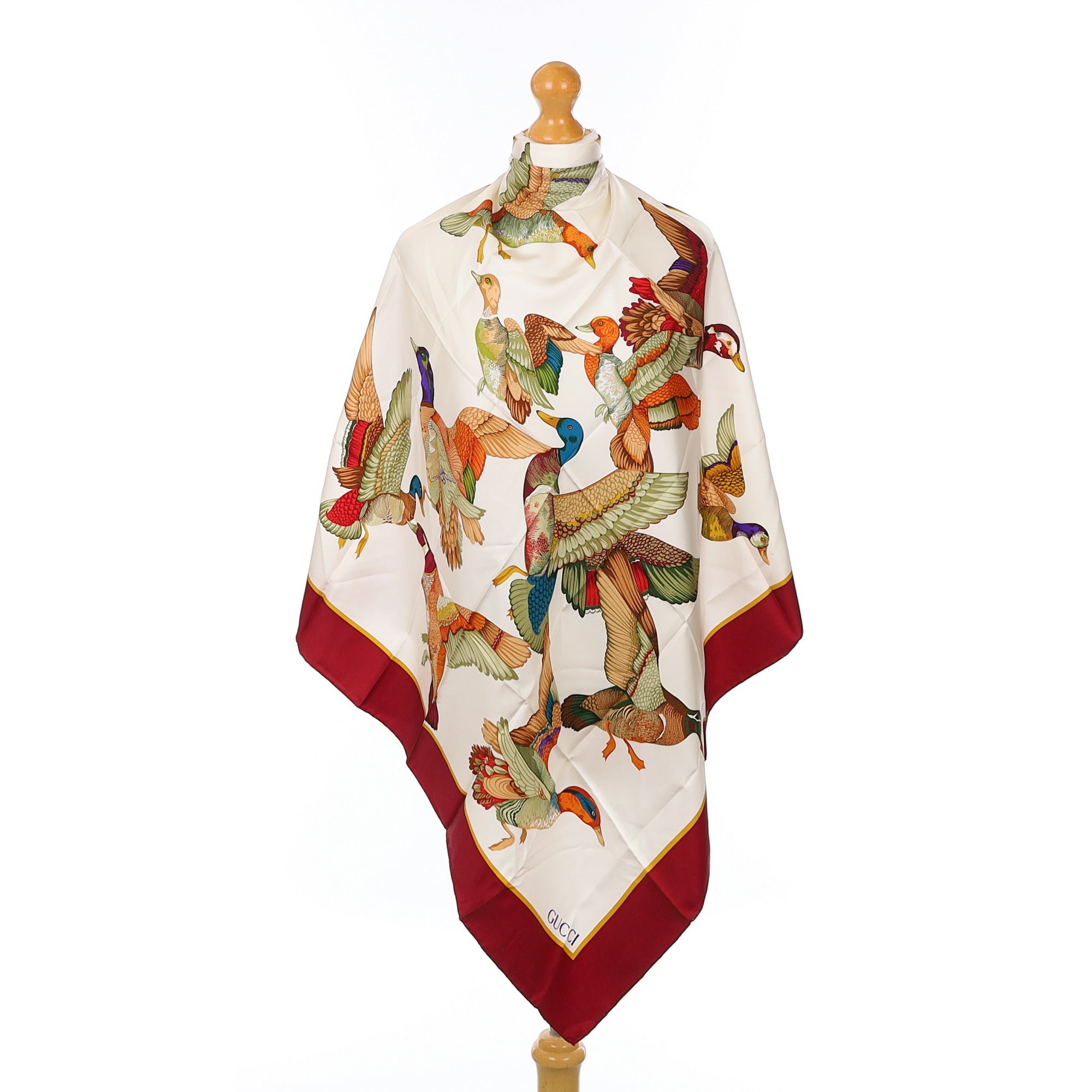 Brand New Gucci Bird Design Silk Scarf
