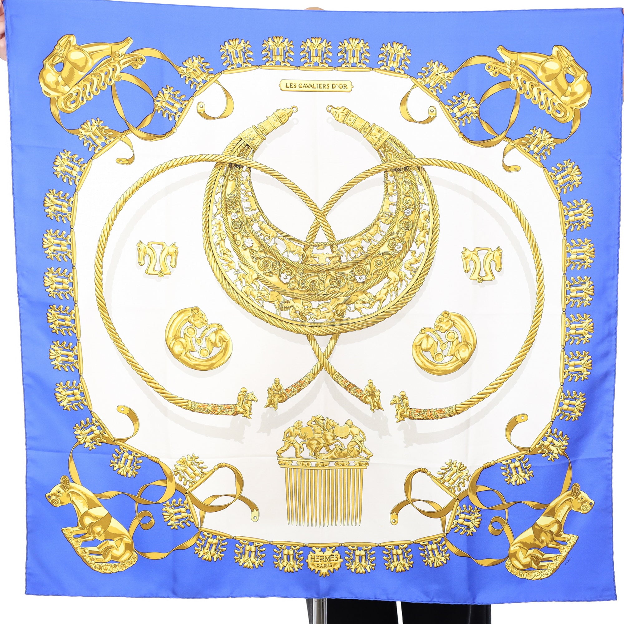 Hermès Les Cavaliers D’or Silk Scarf