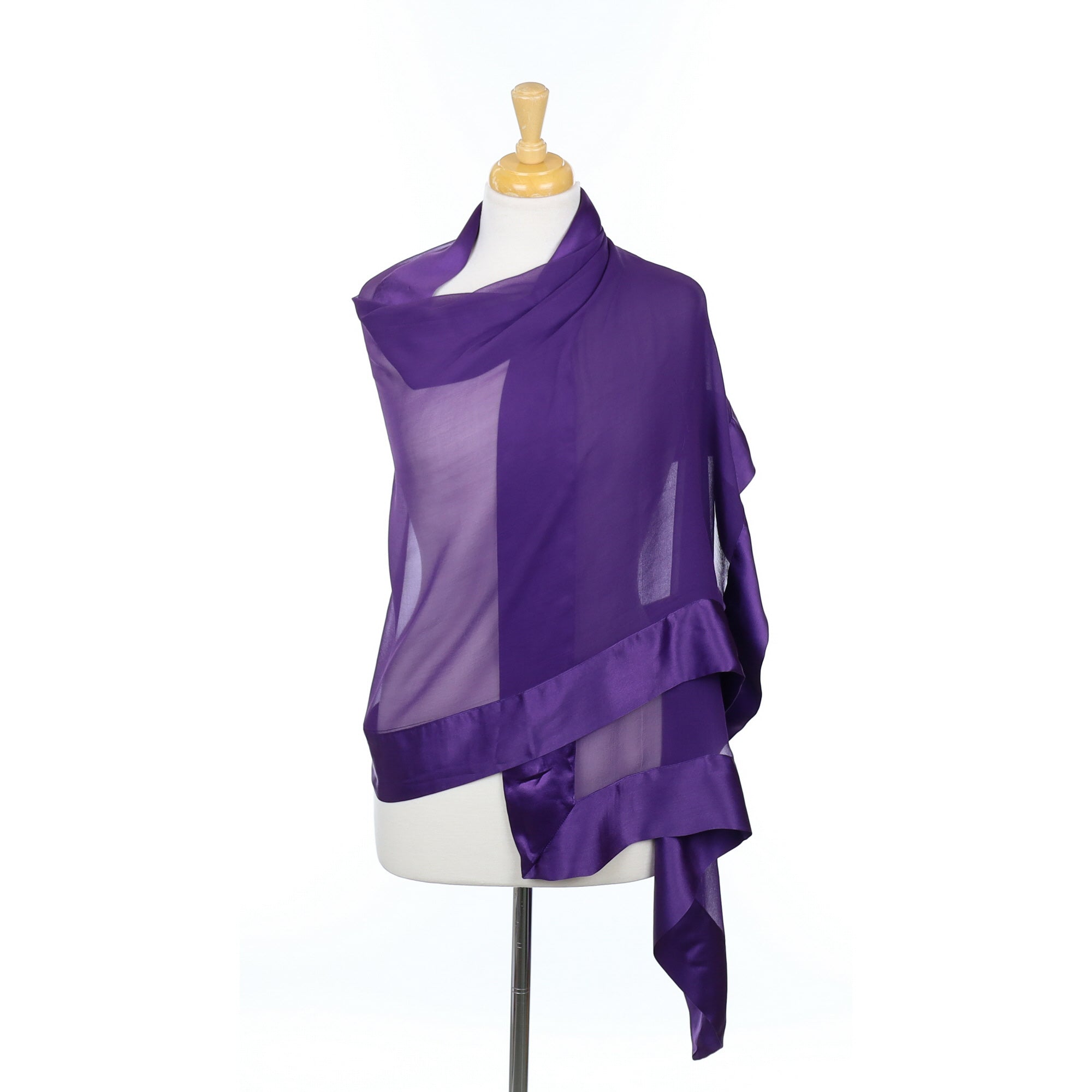 Immaculate Hobbs Purple Chiffon Silk Scarf
