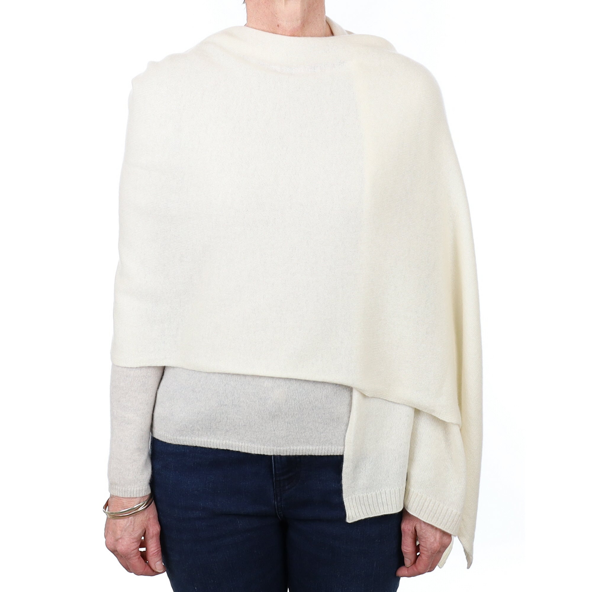 Brand New Chalk Recycled Cashmere Wrap