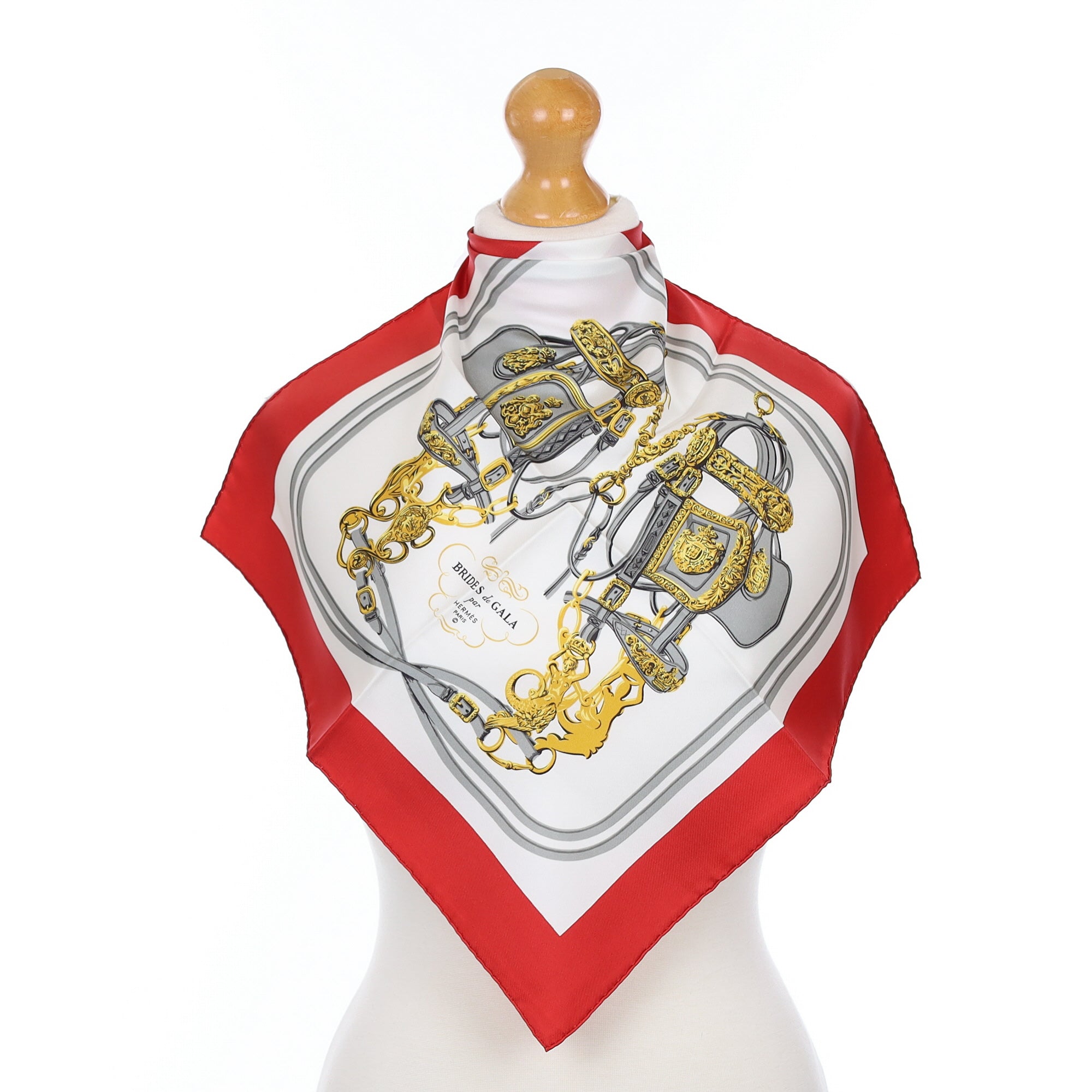Pristine Hermès 45 Brides de Gala Silk Scarf