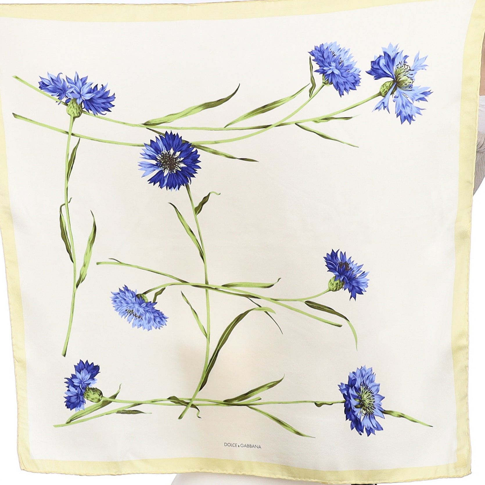 Dolce & Gabbana Vintage Floral Silk Scarf