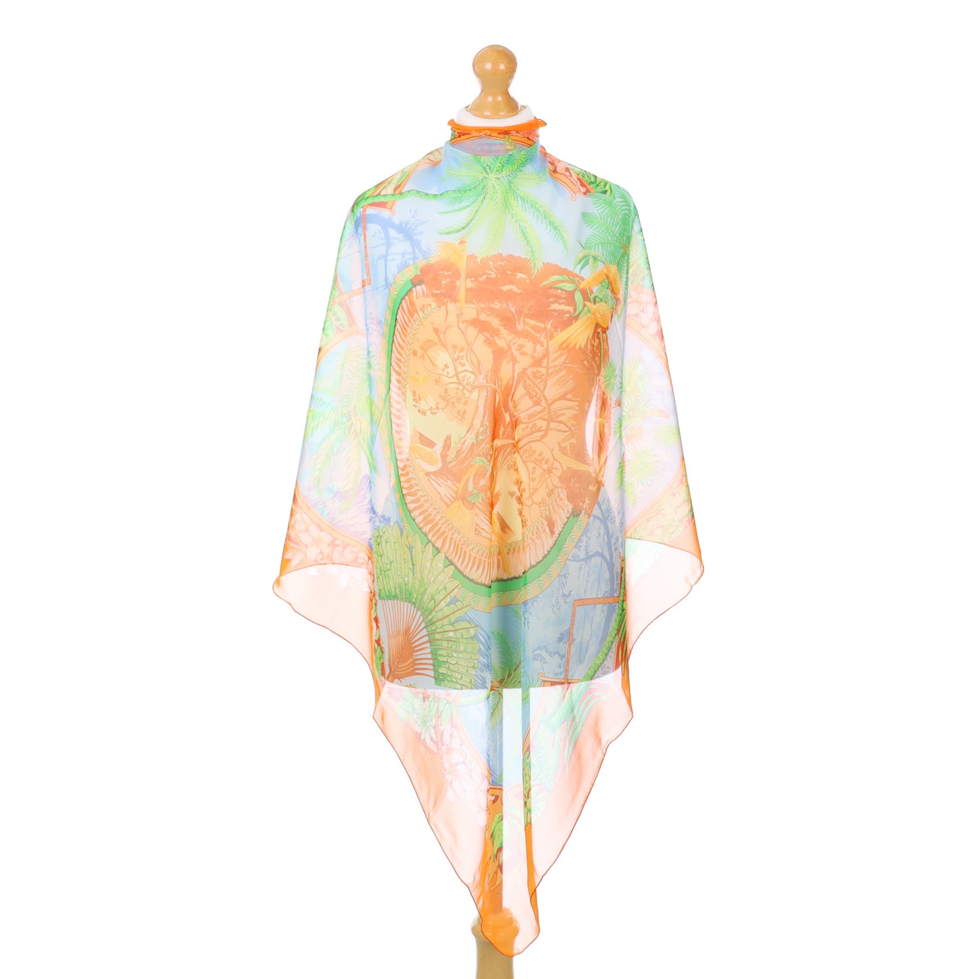 Brand New Hermès Aloha Mousseline Silk Scarf Quite Rare
