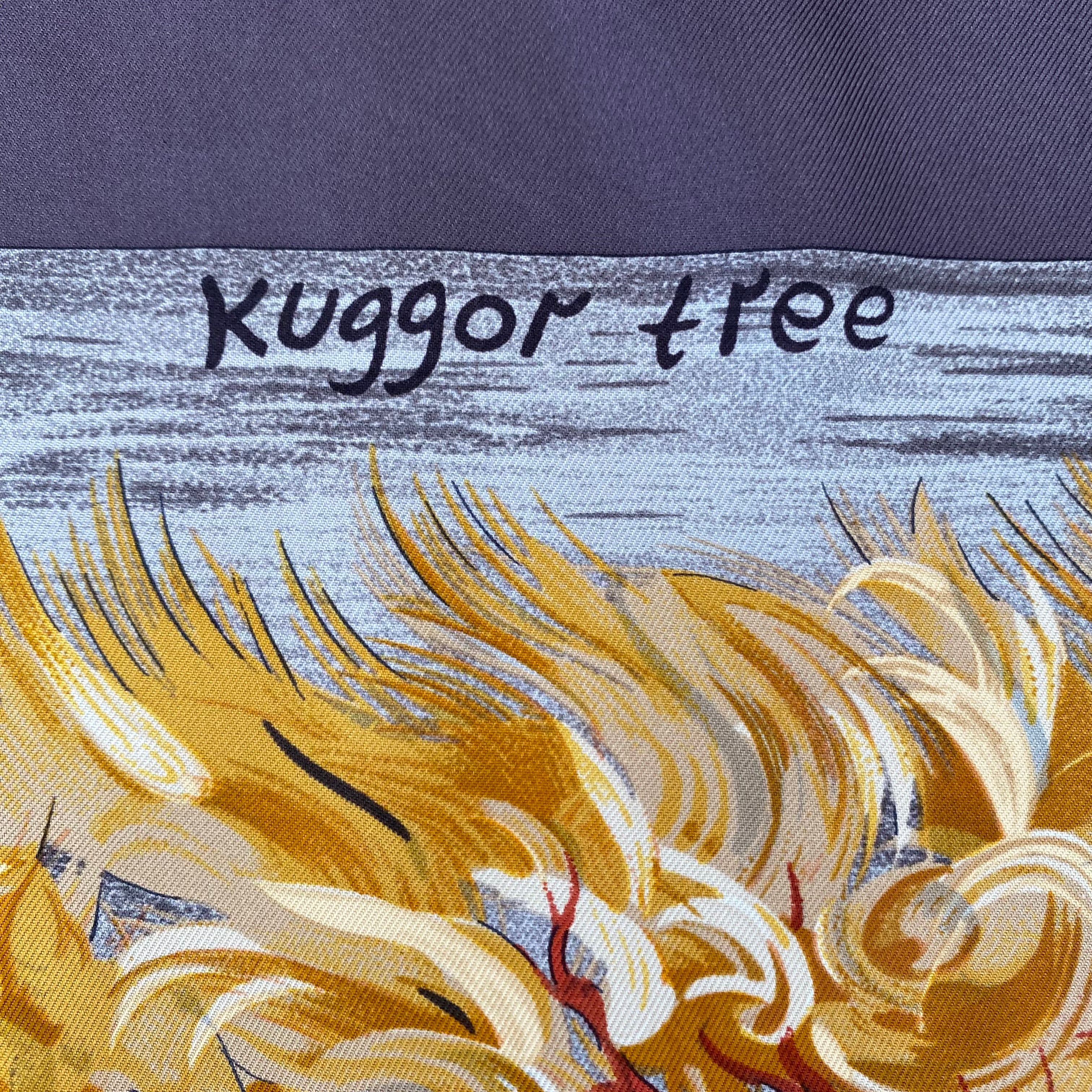 Boxed Hermès Kuggor Tree Silk Scarf Rare