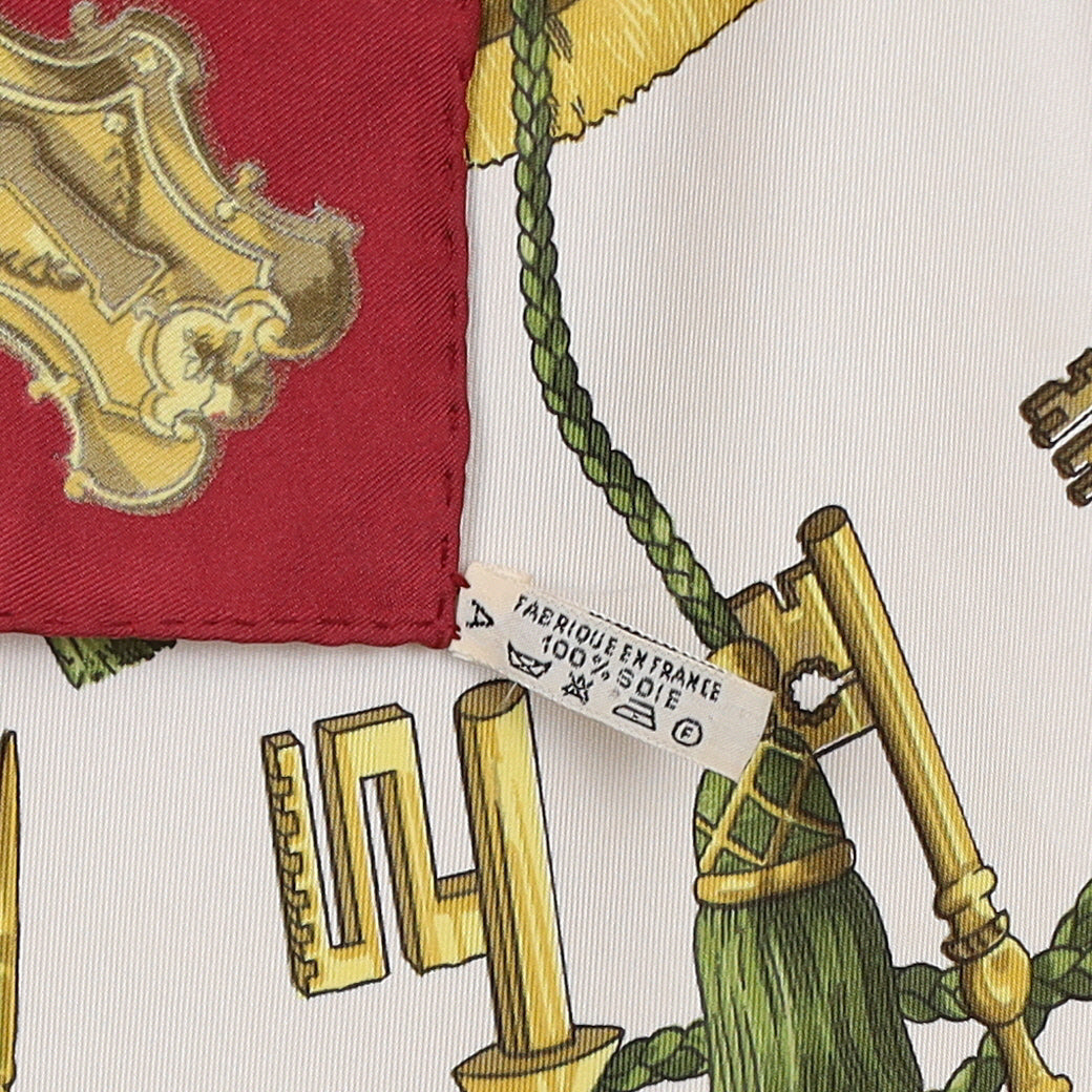 Hermès Les Cles Silk Scarf