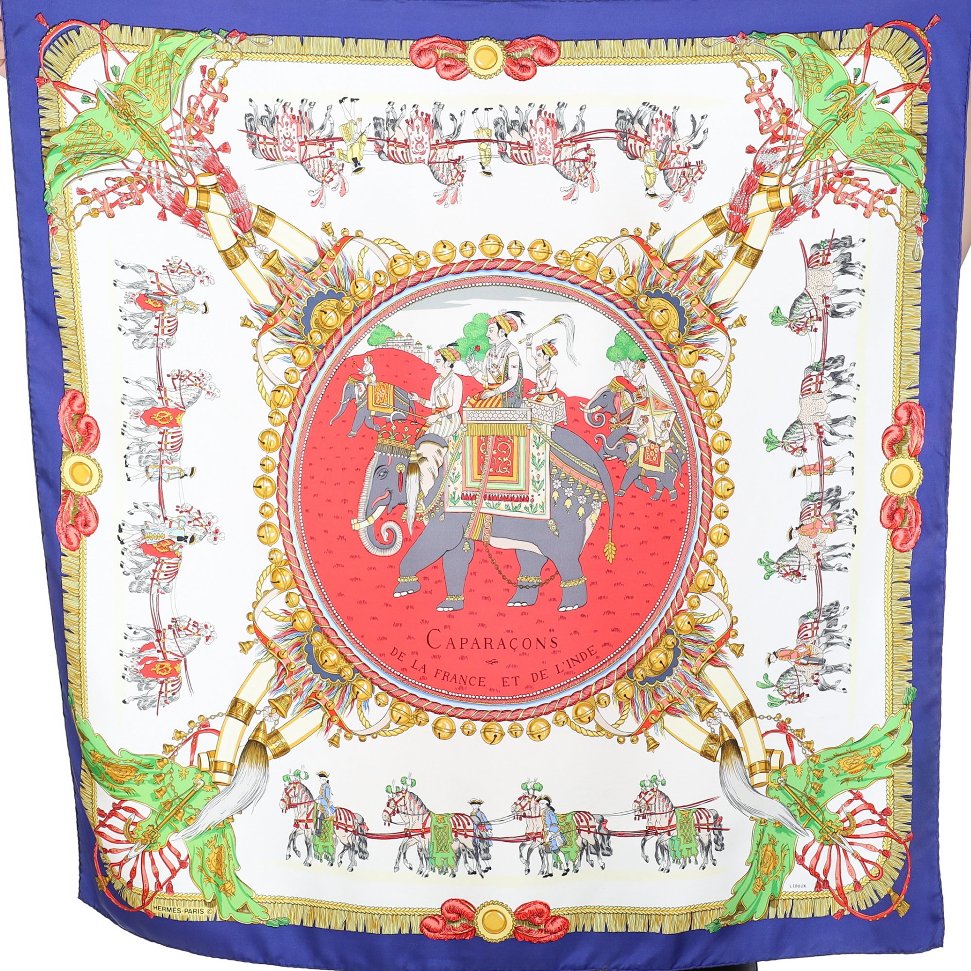 Hermès Caparaçons de la France et de L’inde Vintage Silk Scarf