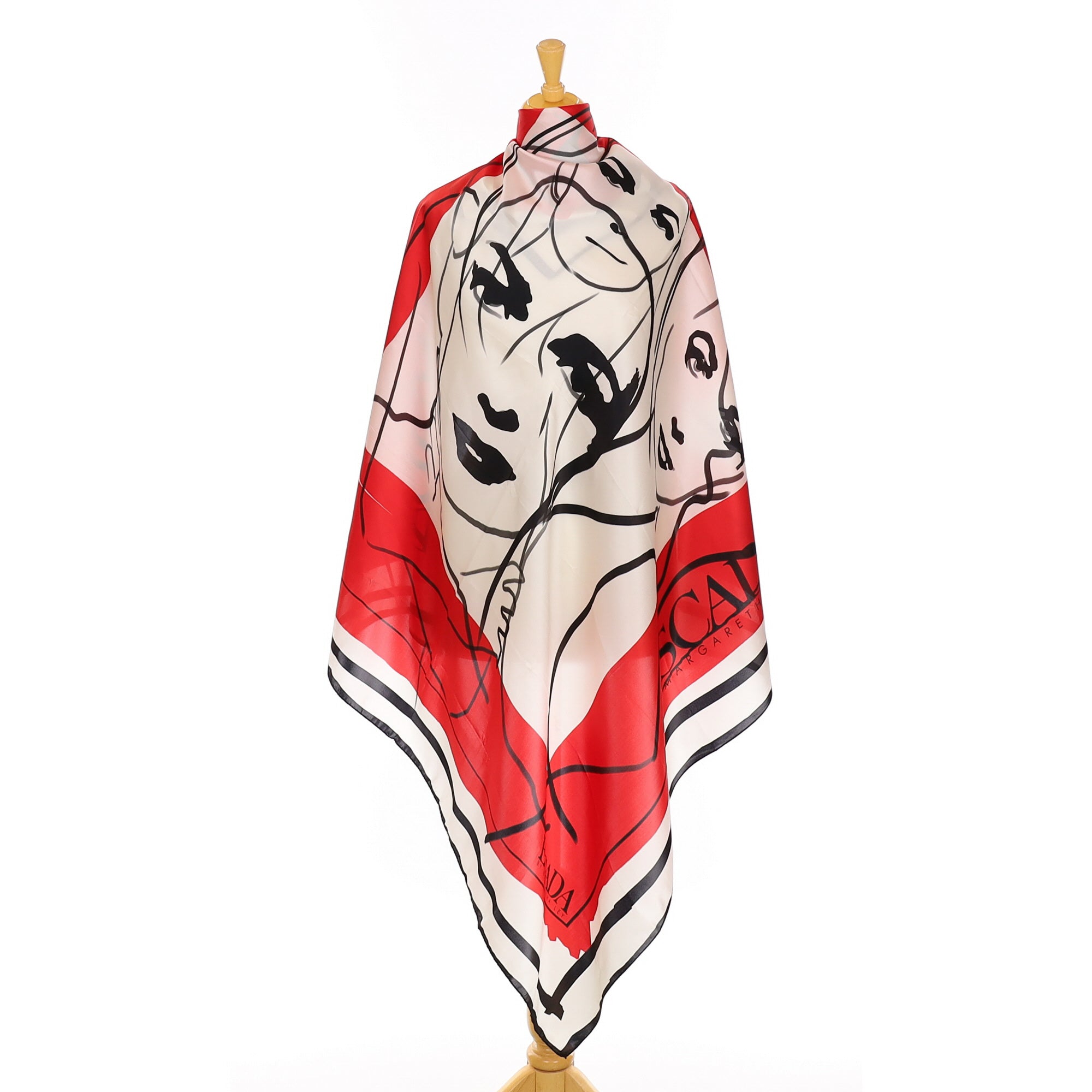 Brand New Escada Faces Silk Scarf