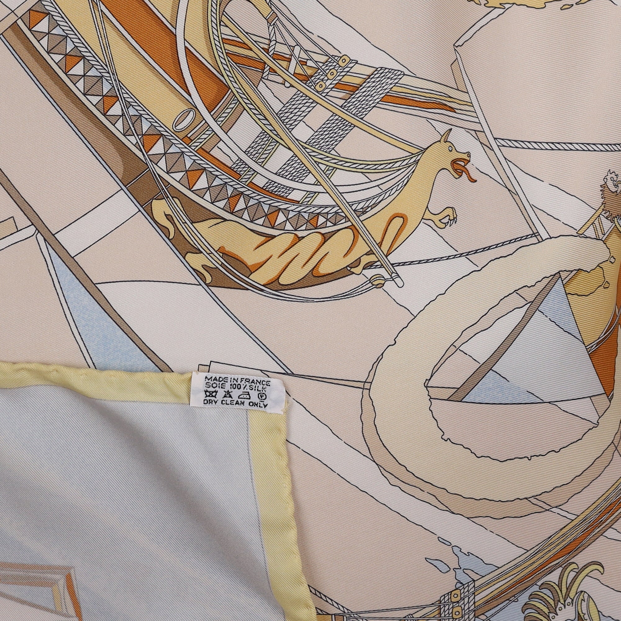 Hermès Face Au Large Silk Scarf