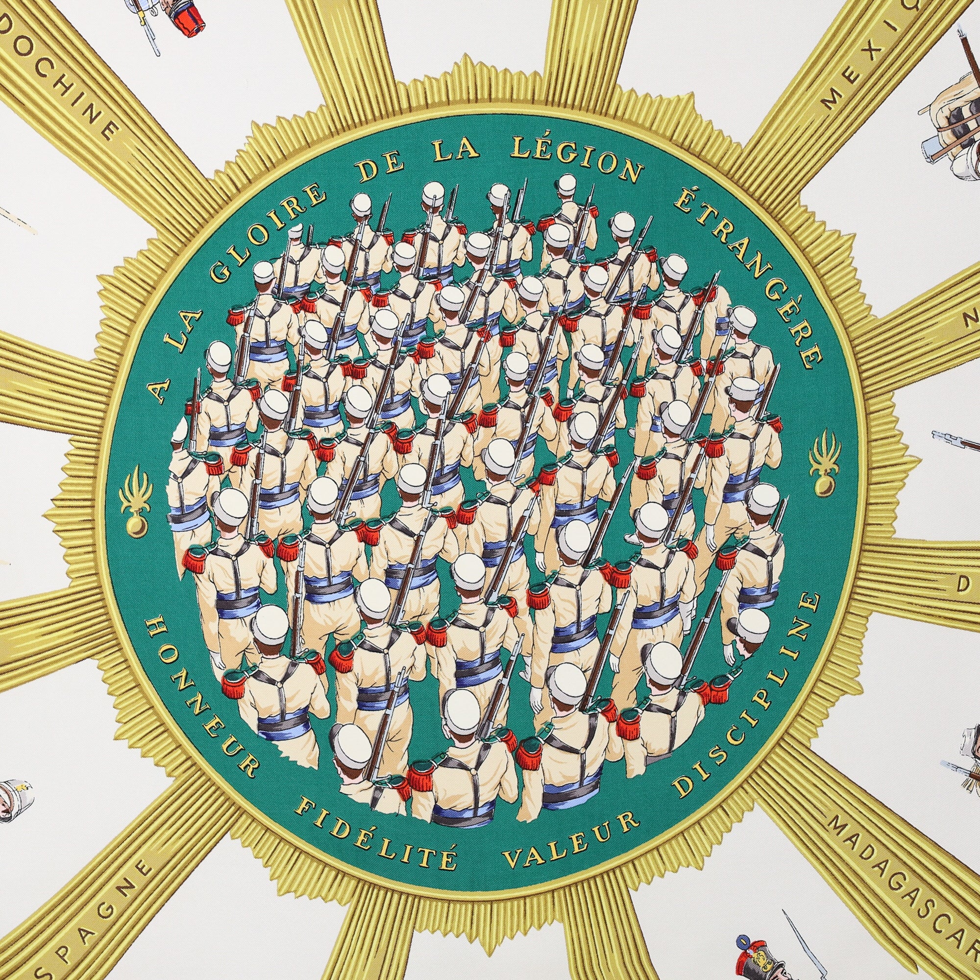 Hermès A La Gloire De La Légion Ètrangère Silk Scarf