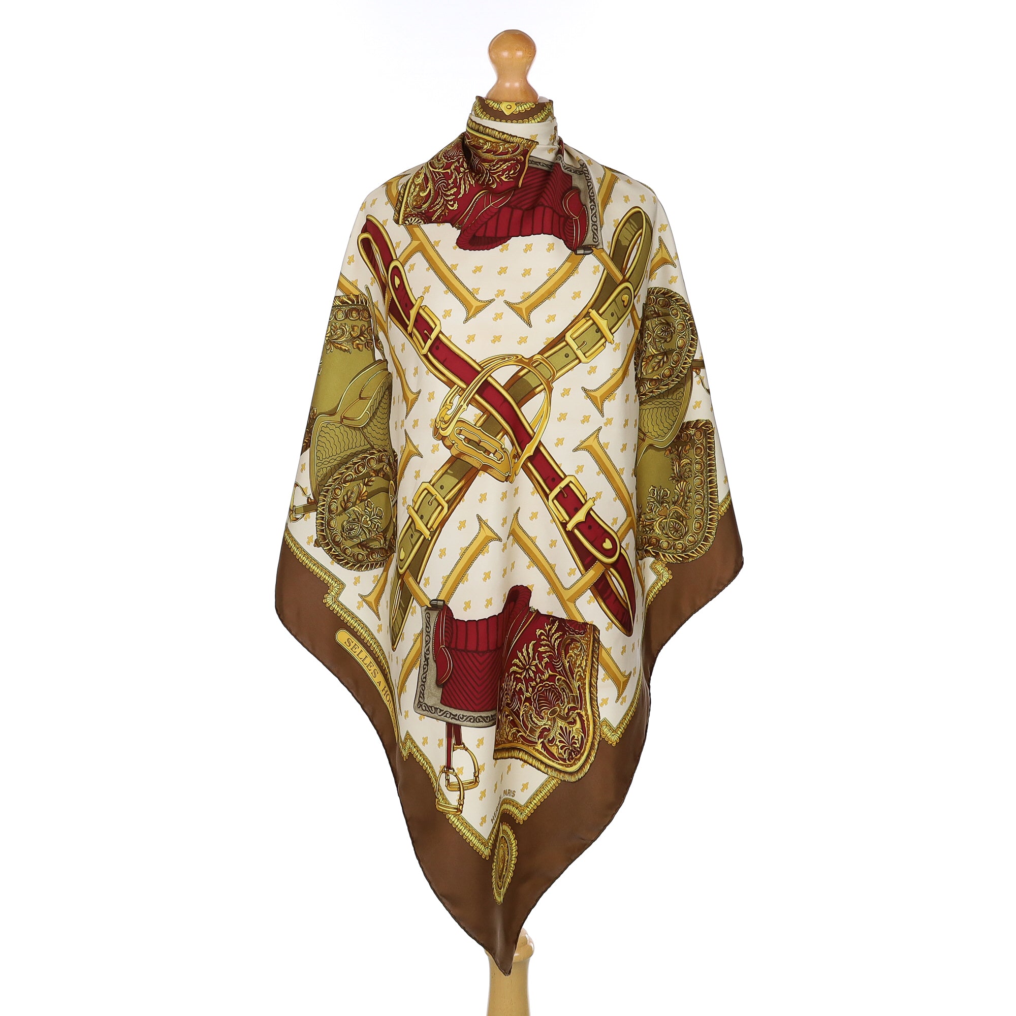 Hermès Selles A Housee Silk Scarf