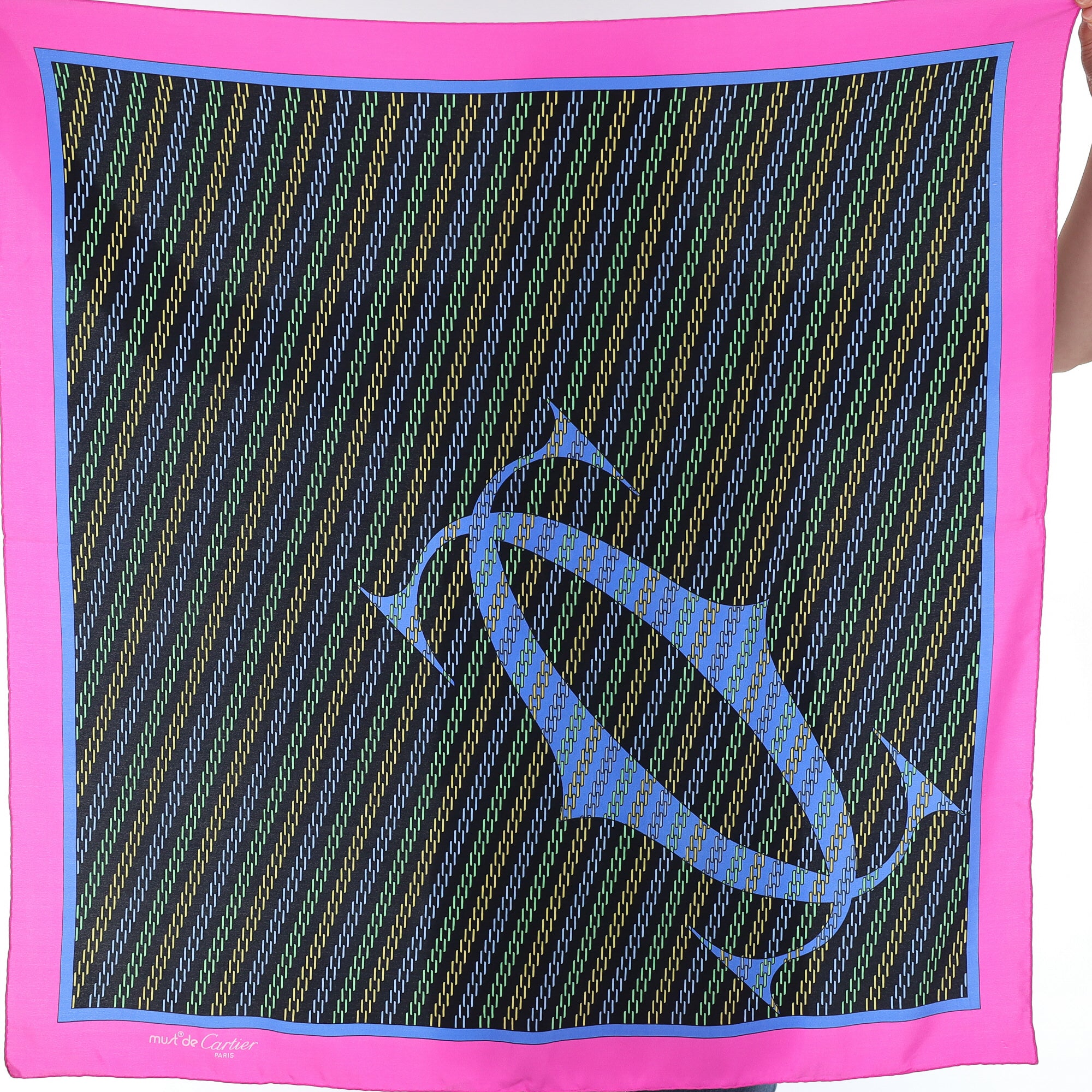 Brand New Boxed Murt De Cartier Chain Link Silk Scarf