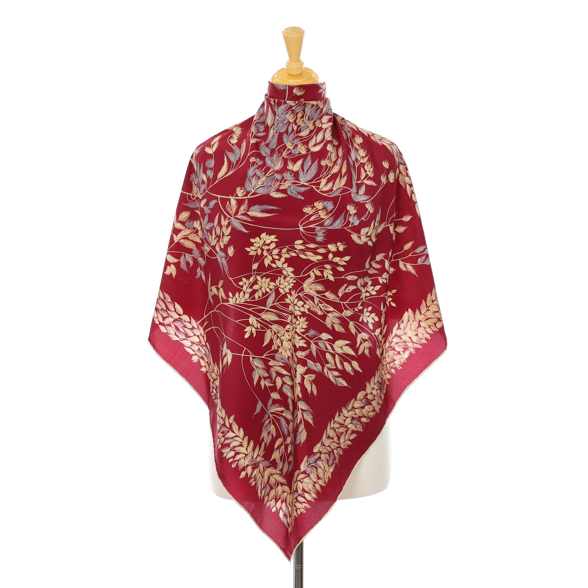 1970’s Ostinelli Deep Red Silk Scarf