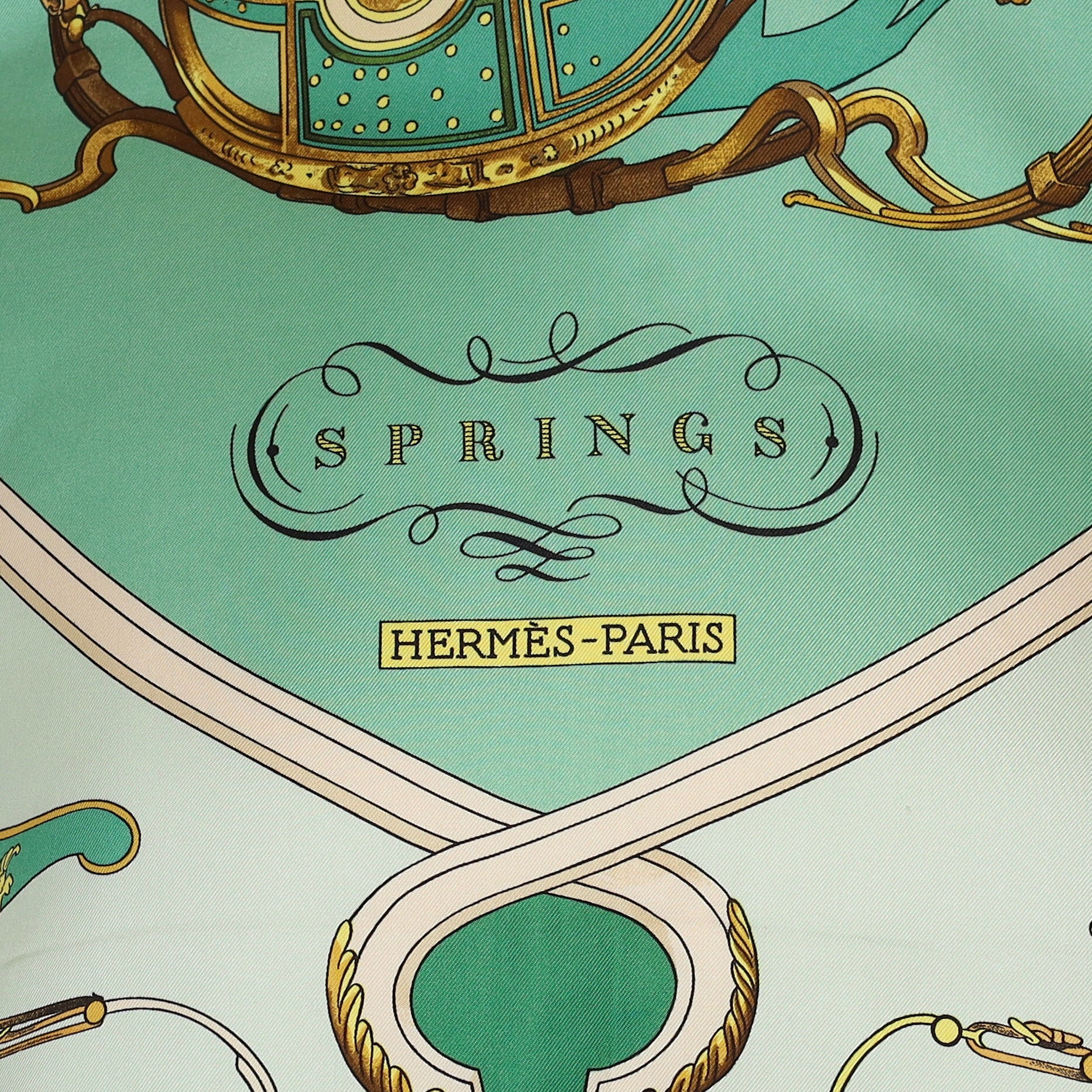 Pristine Hermès Springs Silk Scarf