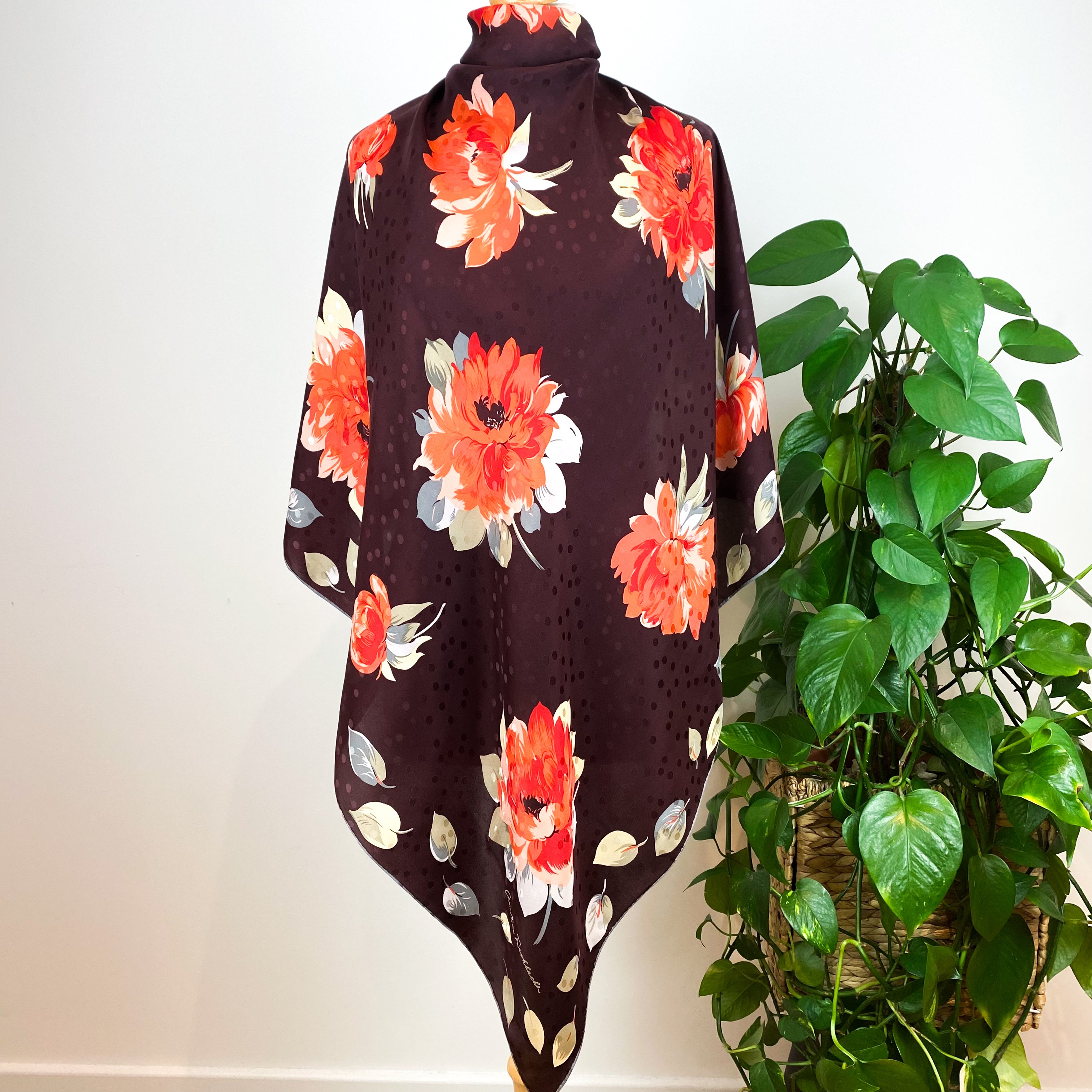 Christian Fischbacher Floral Silk Scarf