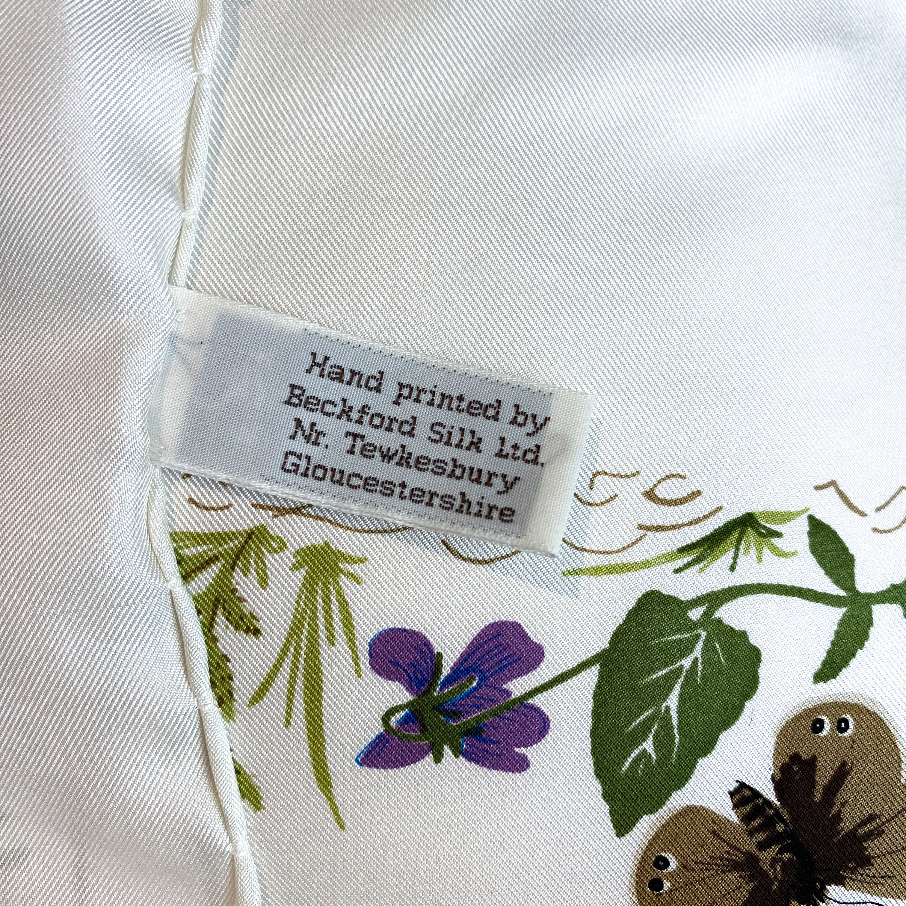 Pristine Beckford Silk Floral Vintage Silk Scarf