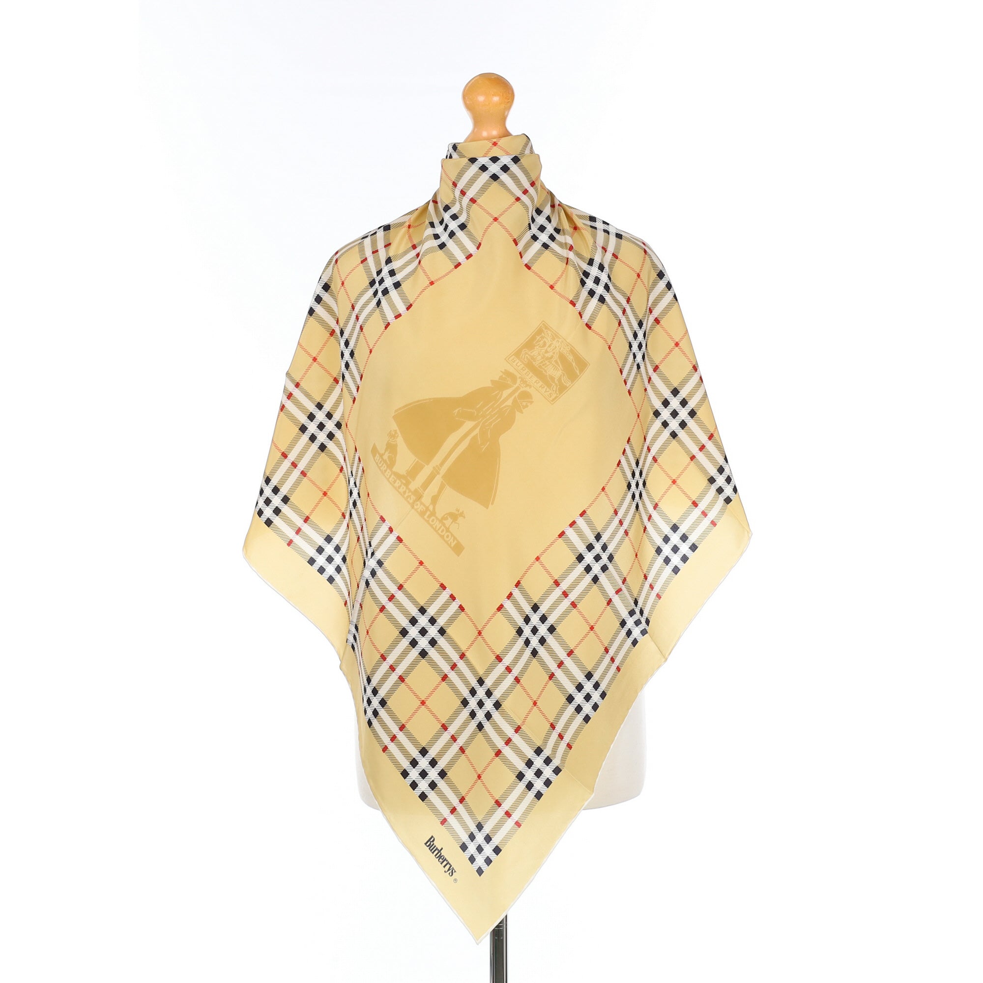 Brand New Burberrys Tartan Silk Scarf