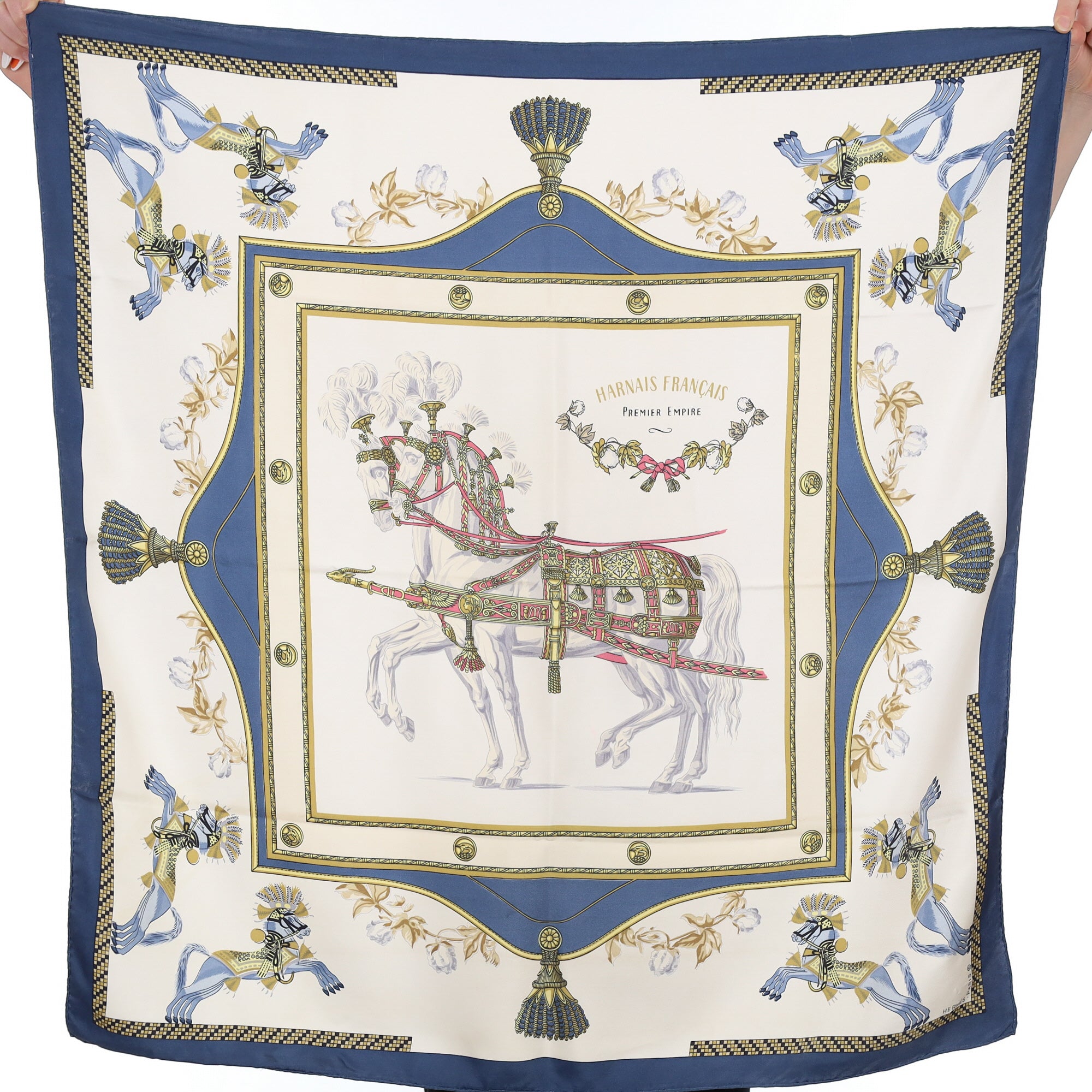 Hermès Harnais Français Silk Scarf Quite Rare