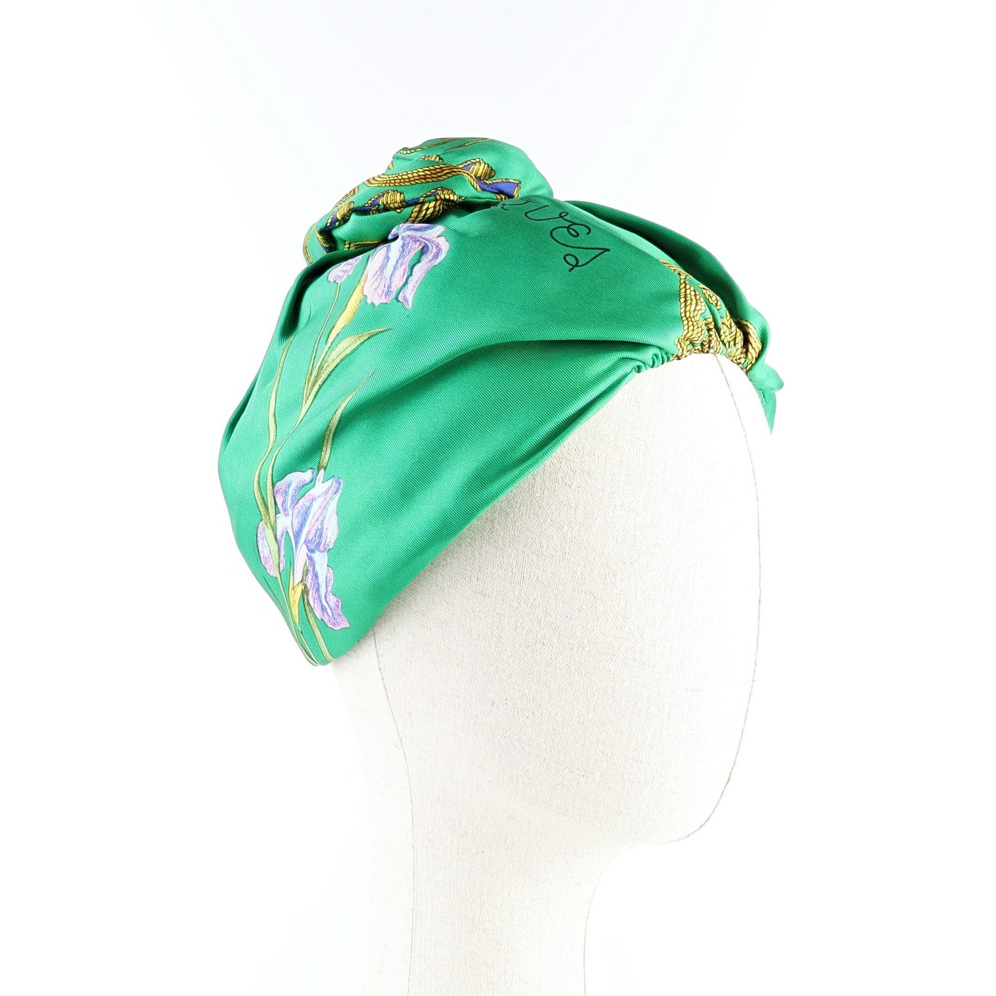 Hermès Arabesques Silk Turban Hat