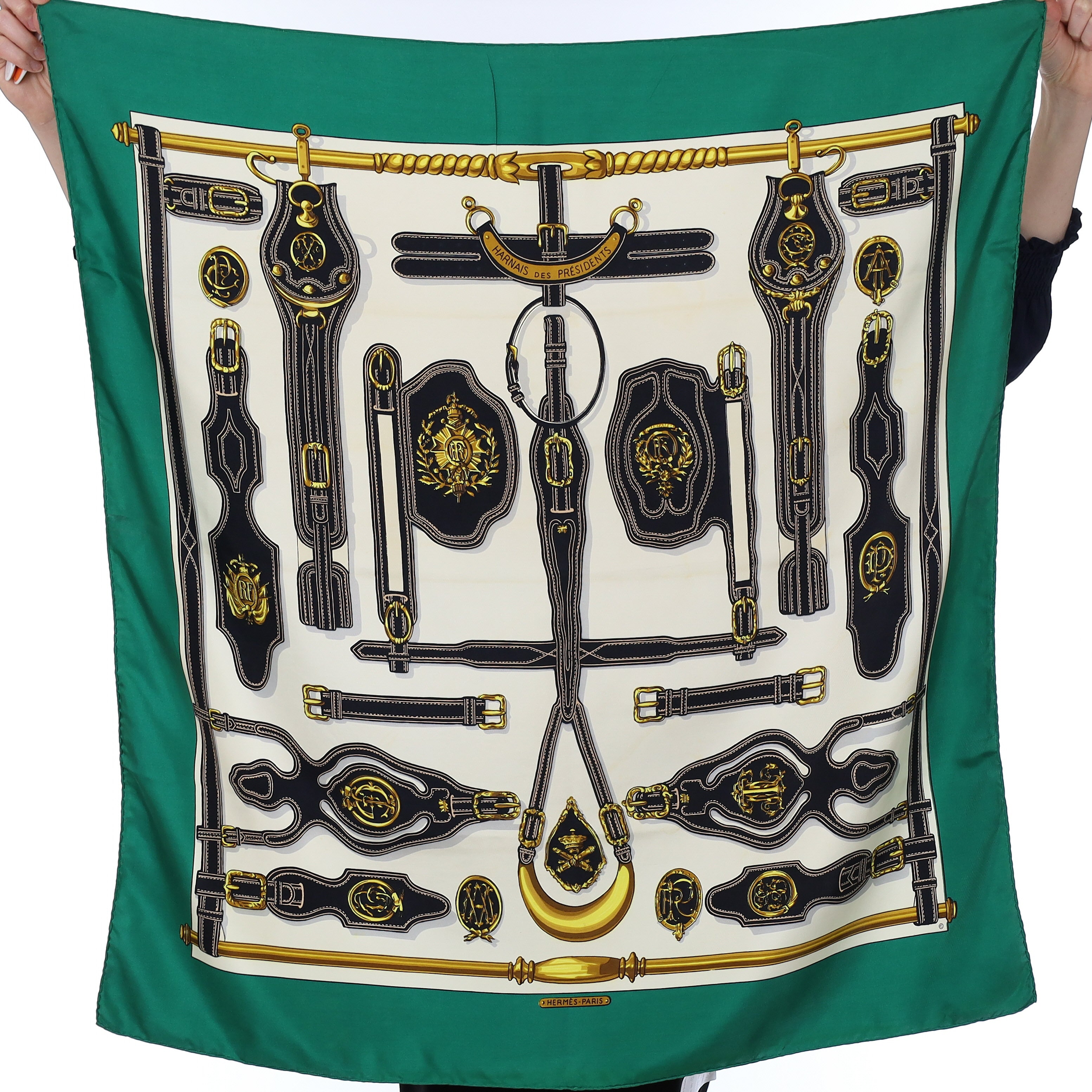 Hermès Harnais Des Présidents Silk Scarf Rare