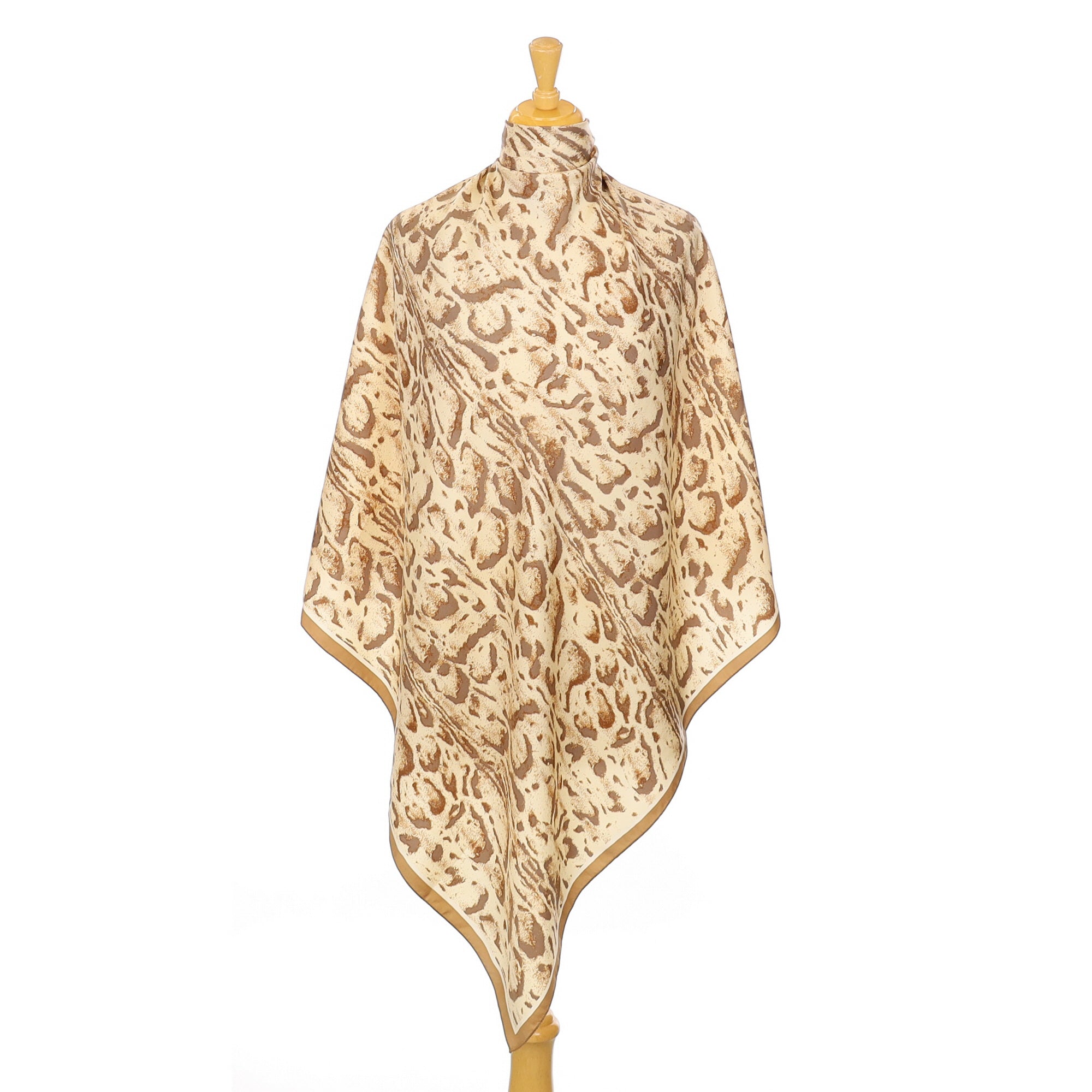 Jaeger Animal Print Neutral Silk Scarf