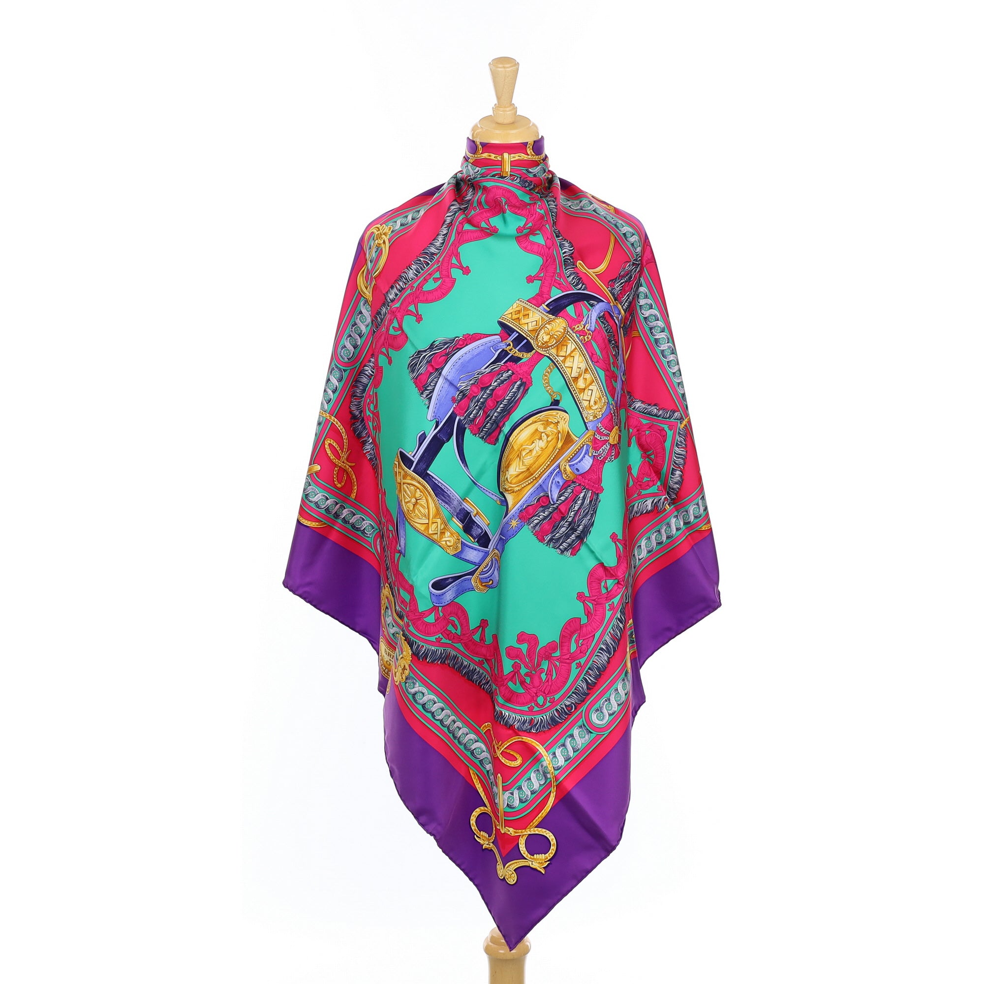 Brand New Boxed Hermès Bride de Cour Silk Scarf Quite Rare