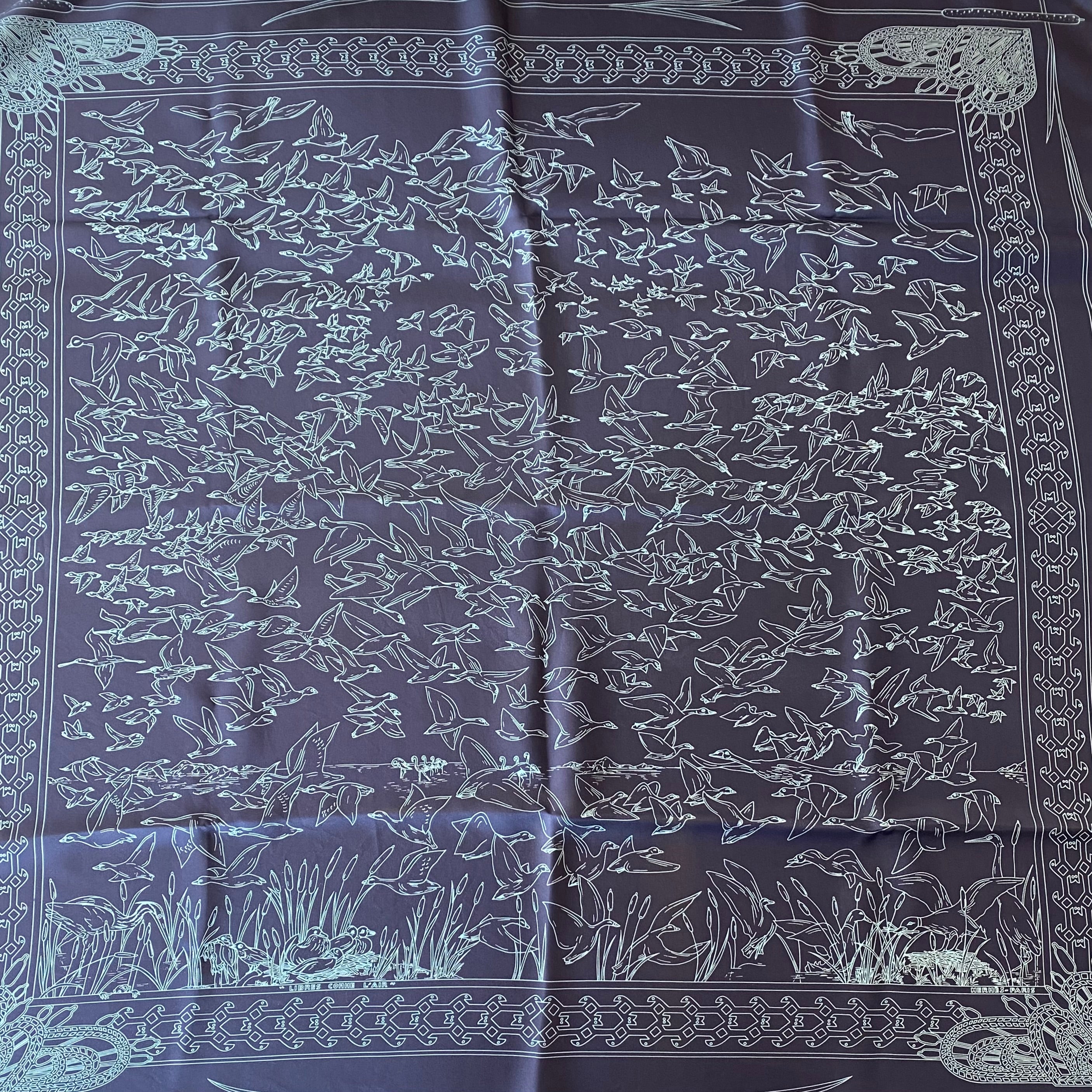 Hermès Libres Comme L’Air Silk Scarf