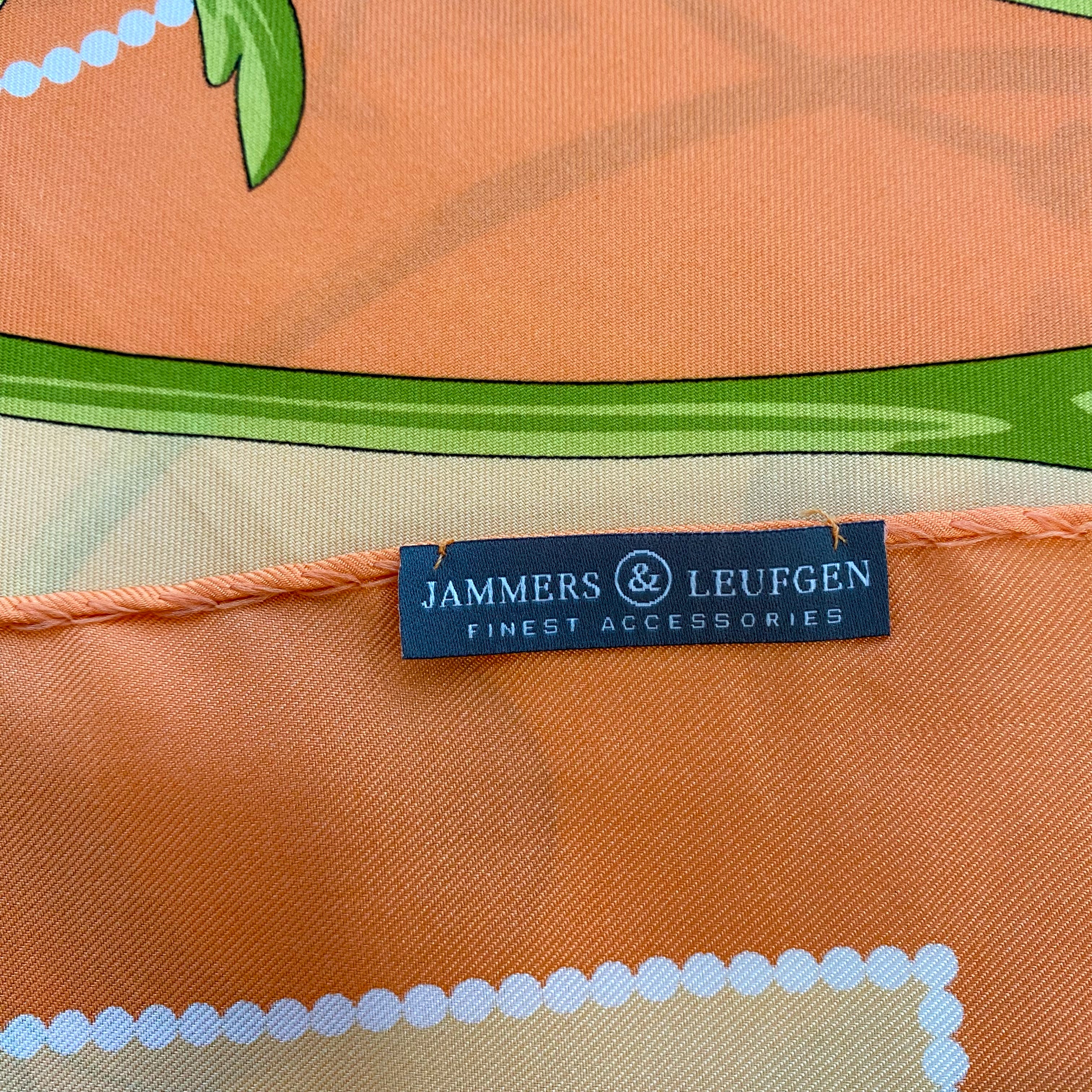 Immaculate Jammers & Leufgen Orange Silk Scarf