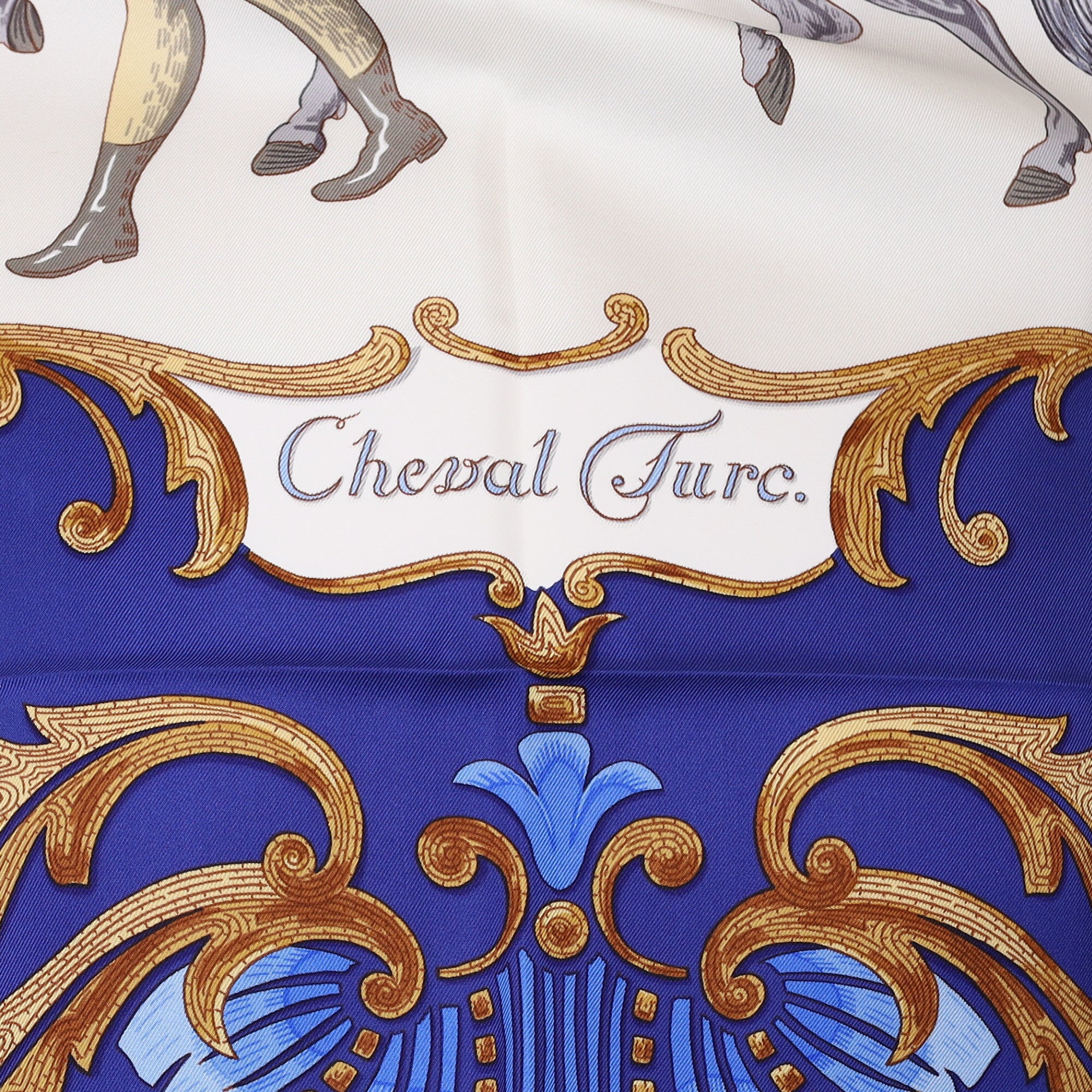 Pristine Hermès Cheval Turc Silk Scarf