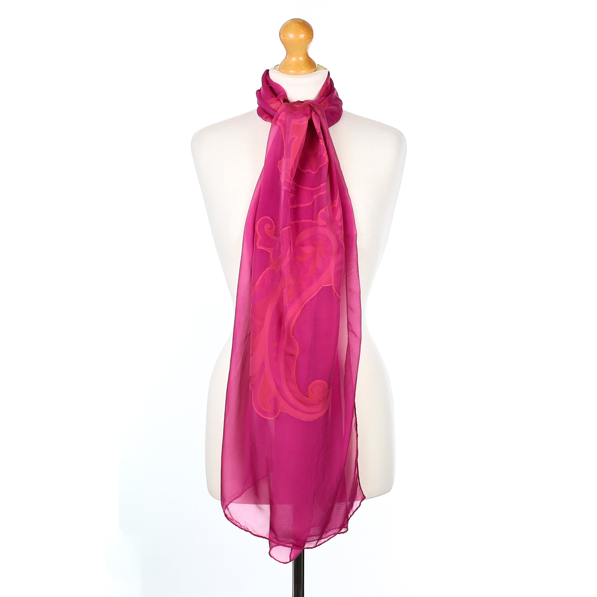 Etro Pink Chiffon Silk Scarf