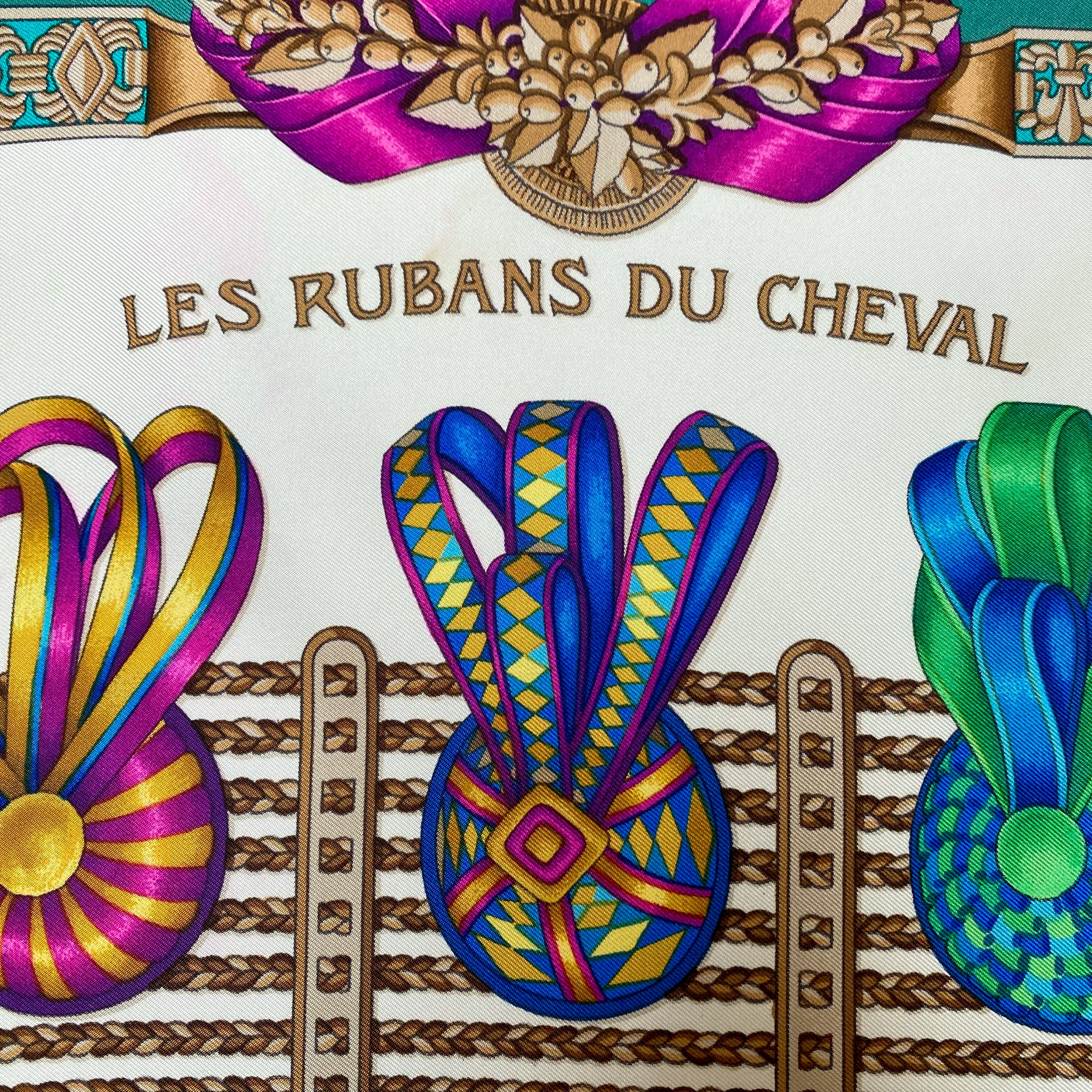 Hermès Les Rubans Du Cheval Silk Scarf