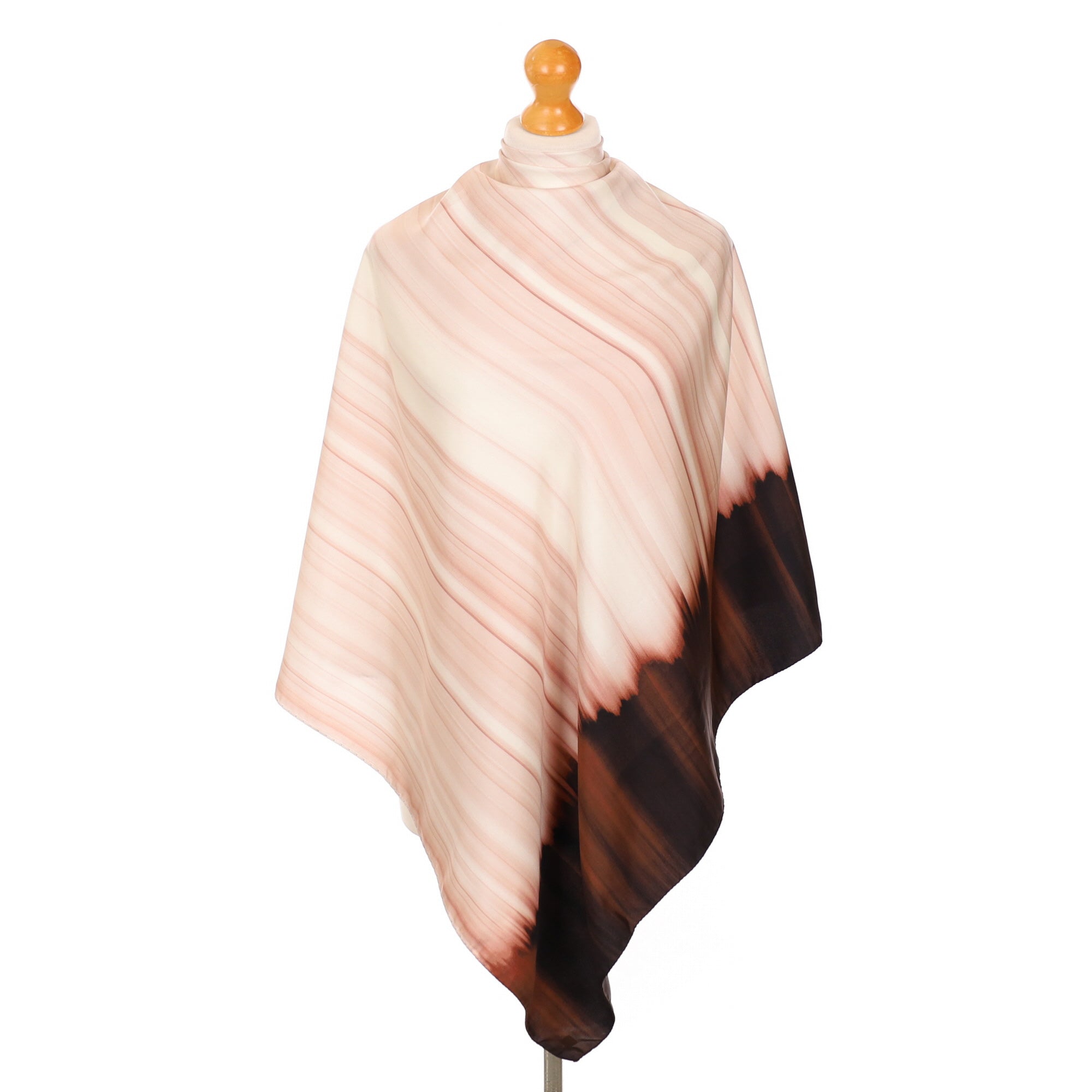 Brand New Brown Ombré Silk Scarf